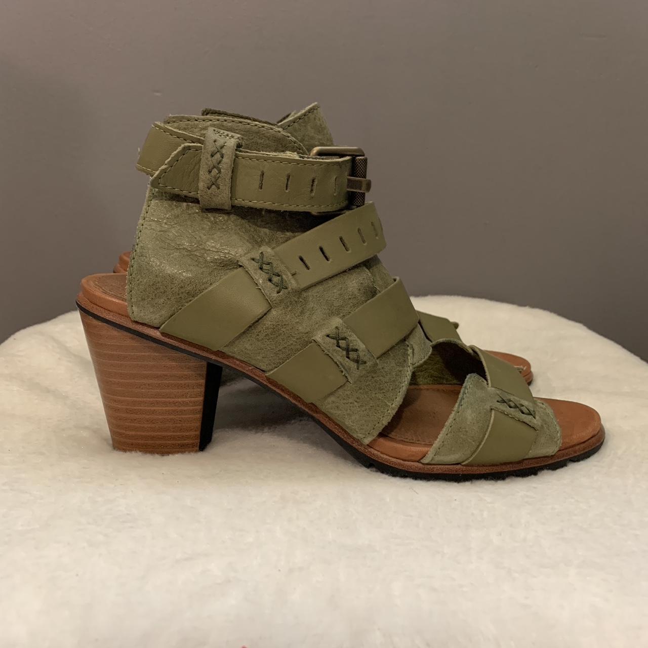 Sorel Nadia Buckle Olive Green Drab Leather Heeled Depop