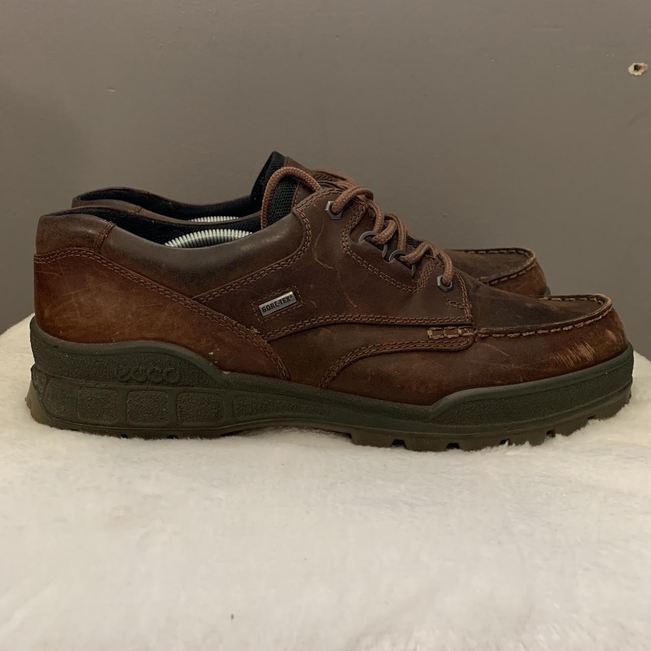 Ecco Track Low Shoes Gore Tex Brown Leather Hiking. Depop