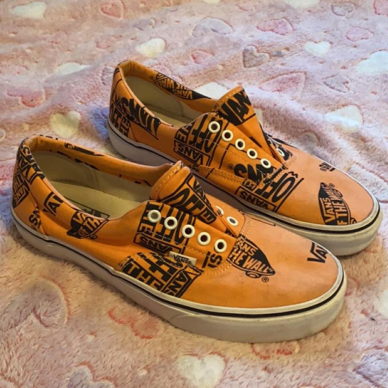 Vans store orange laces