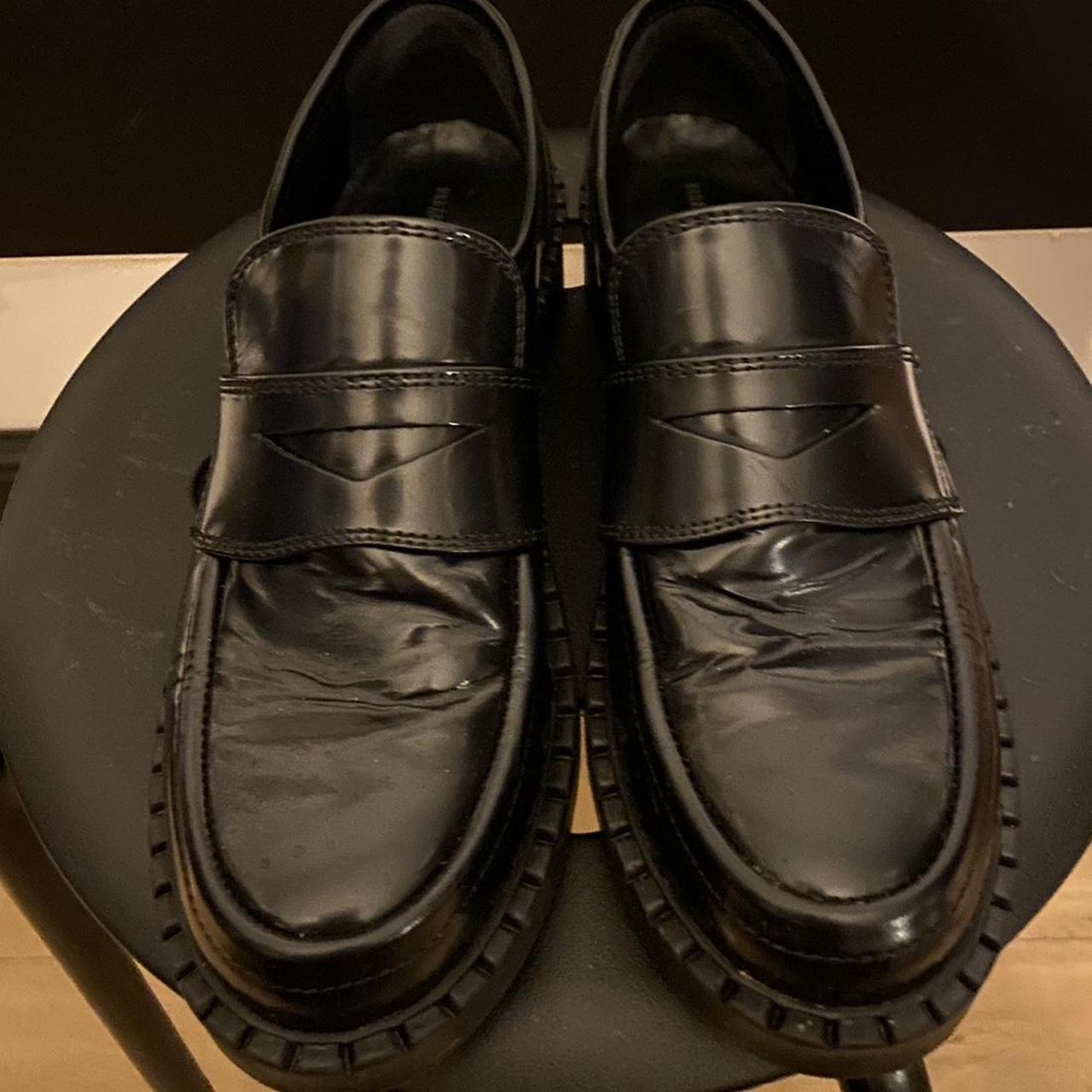 UO drew black 90s loafers - Depop