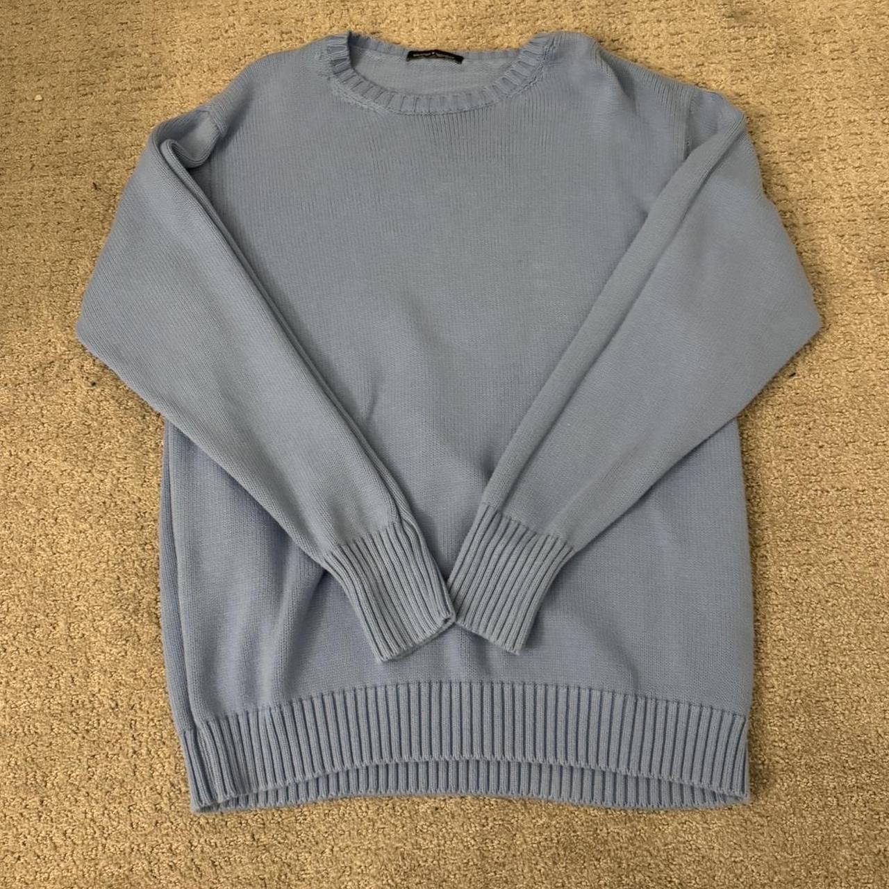 Brandy Melville Oversized Blue Sweater - Depop