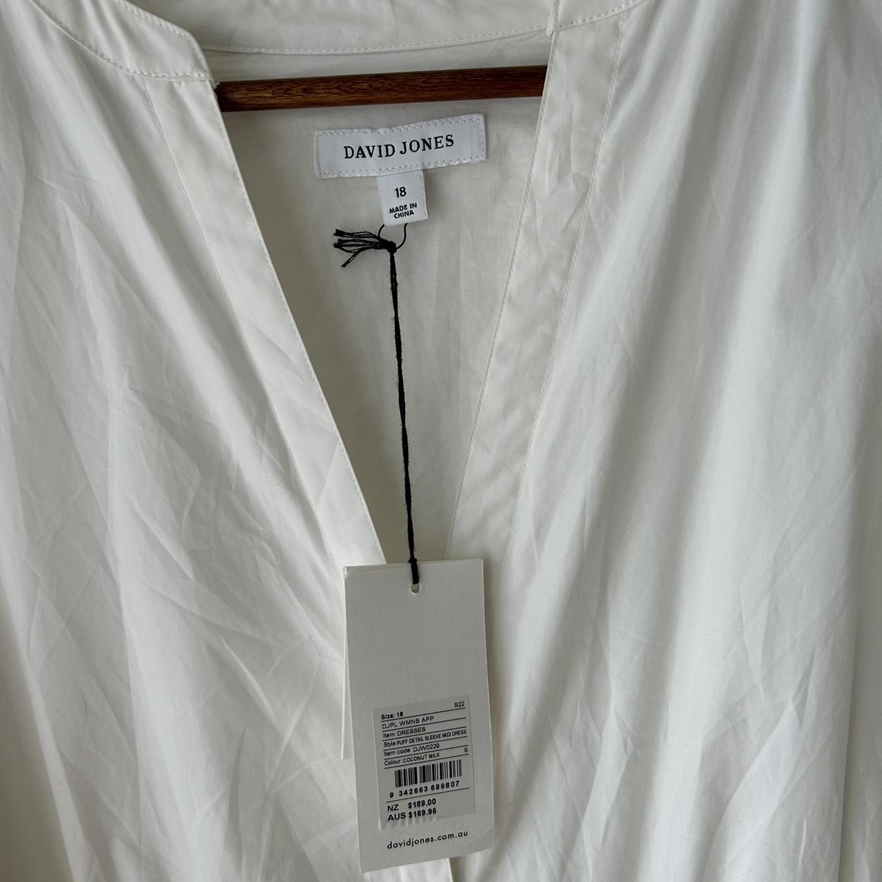 David Jones white midi dress. Heavy and very luxe... Depop