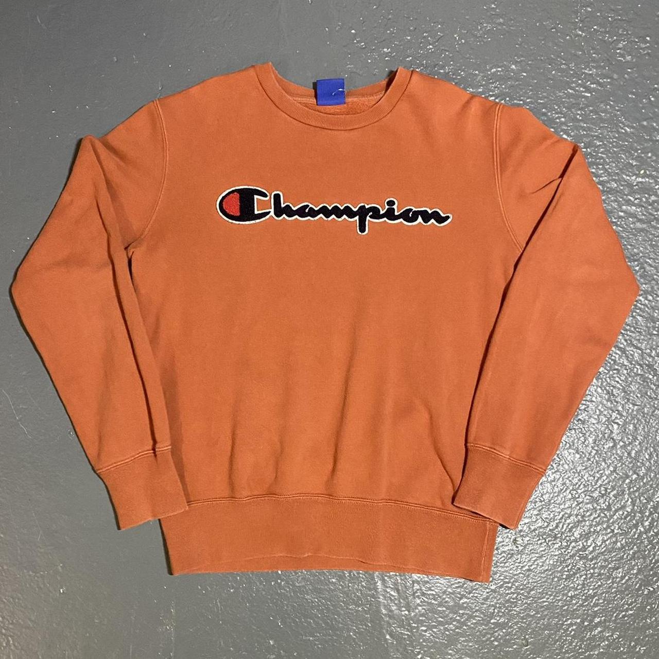 Champion jumper Description copper orange. Depop