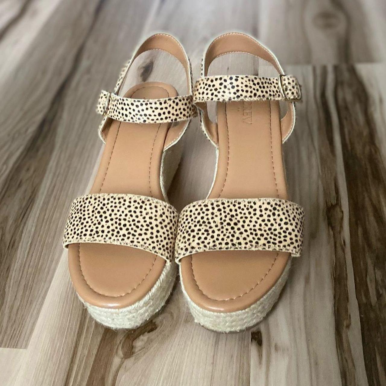 J crew hotsell leopard wedges