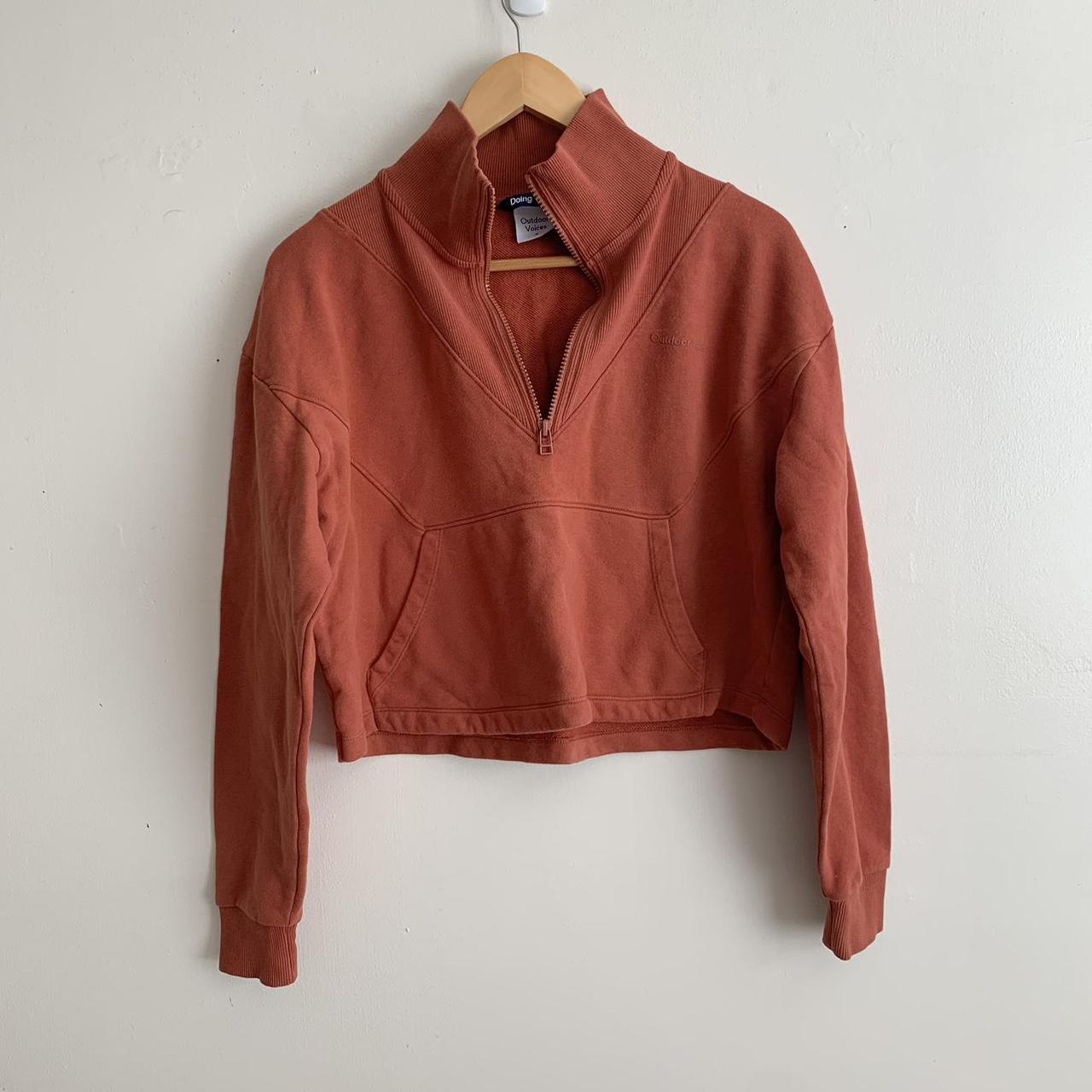 Outdoor Voices Cotton Quarter Zip Pullover... Depop