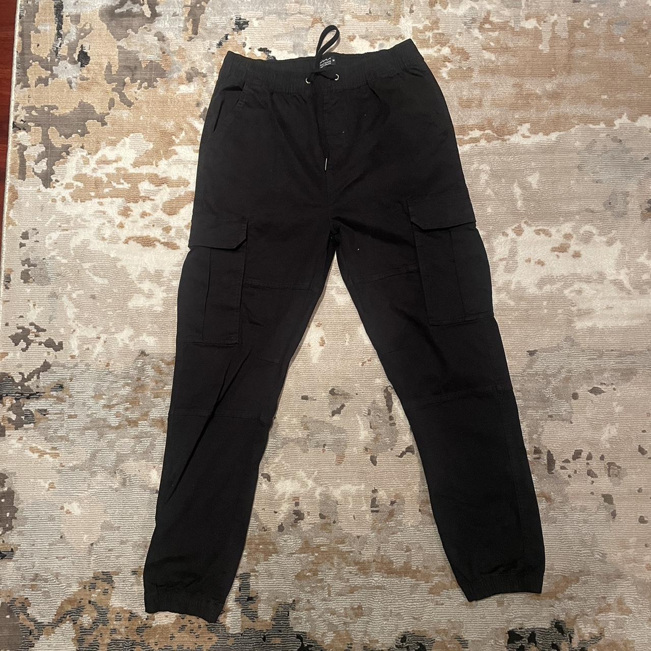 Black Cargo Pants Factorie Size Medium Never Worn Depop