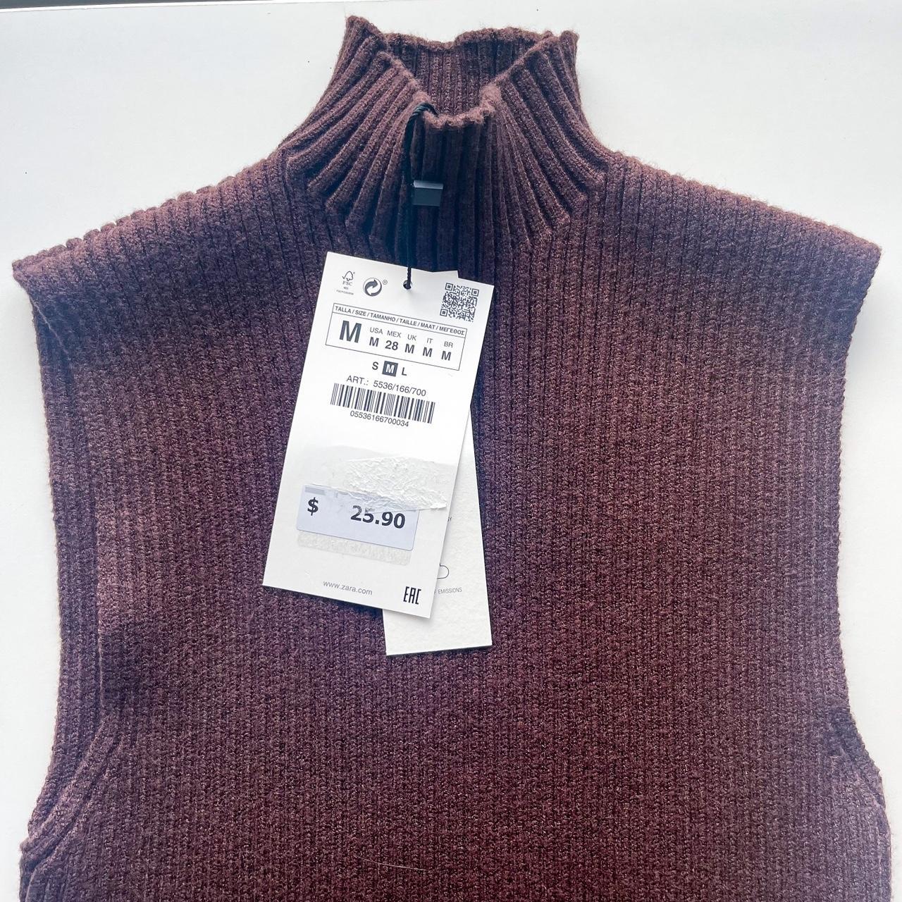 Zara Women's Brown Vest Depop