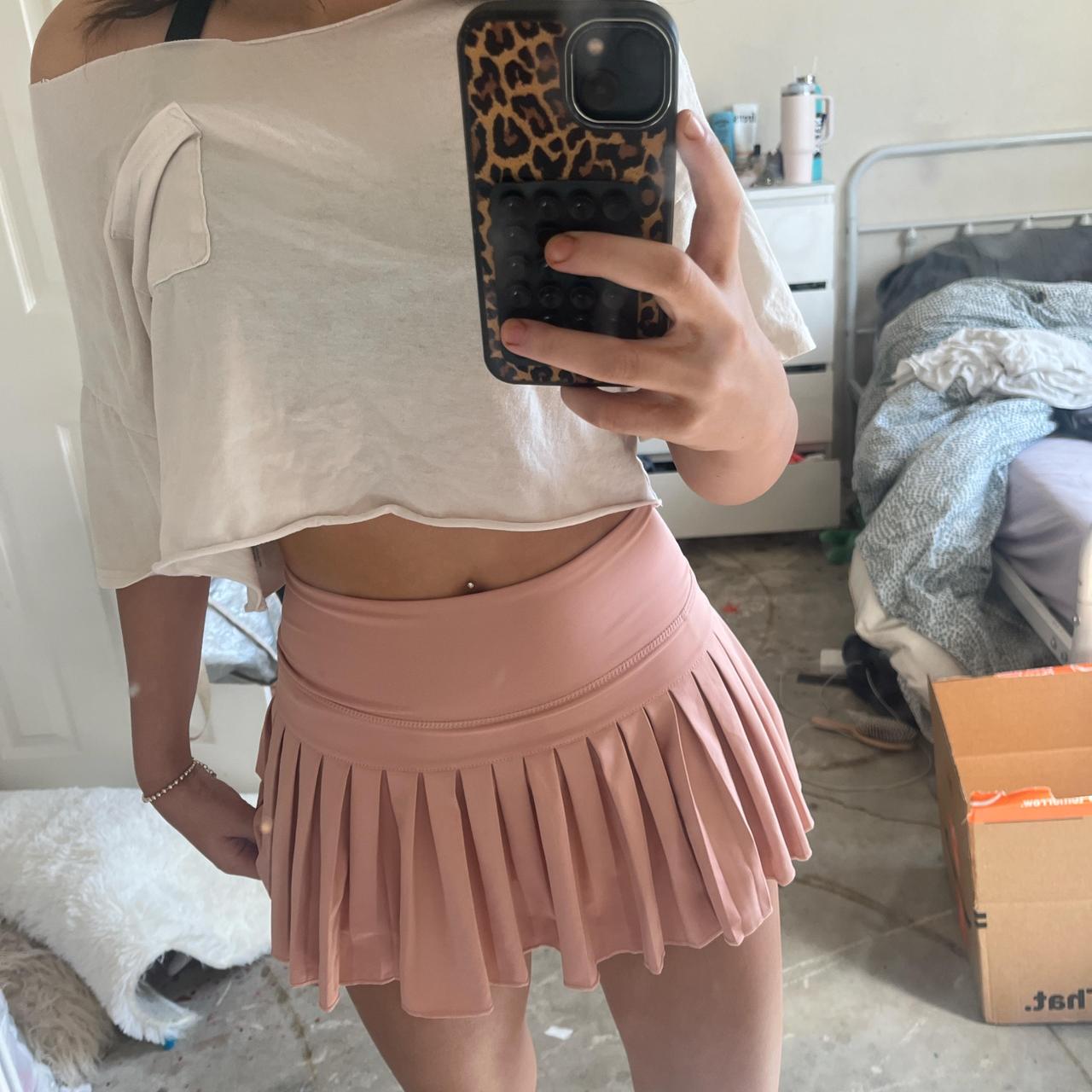 Goldhinge pink tennis skirt #tennisskirt - Depop