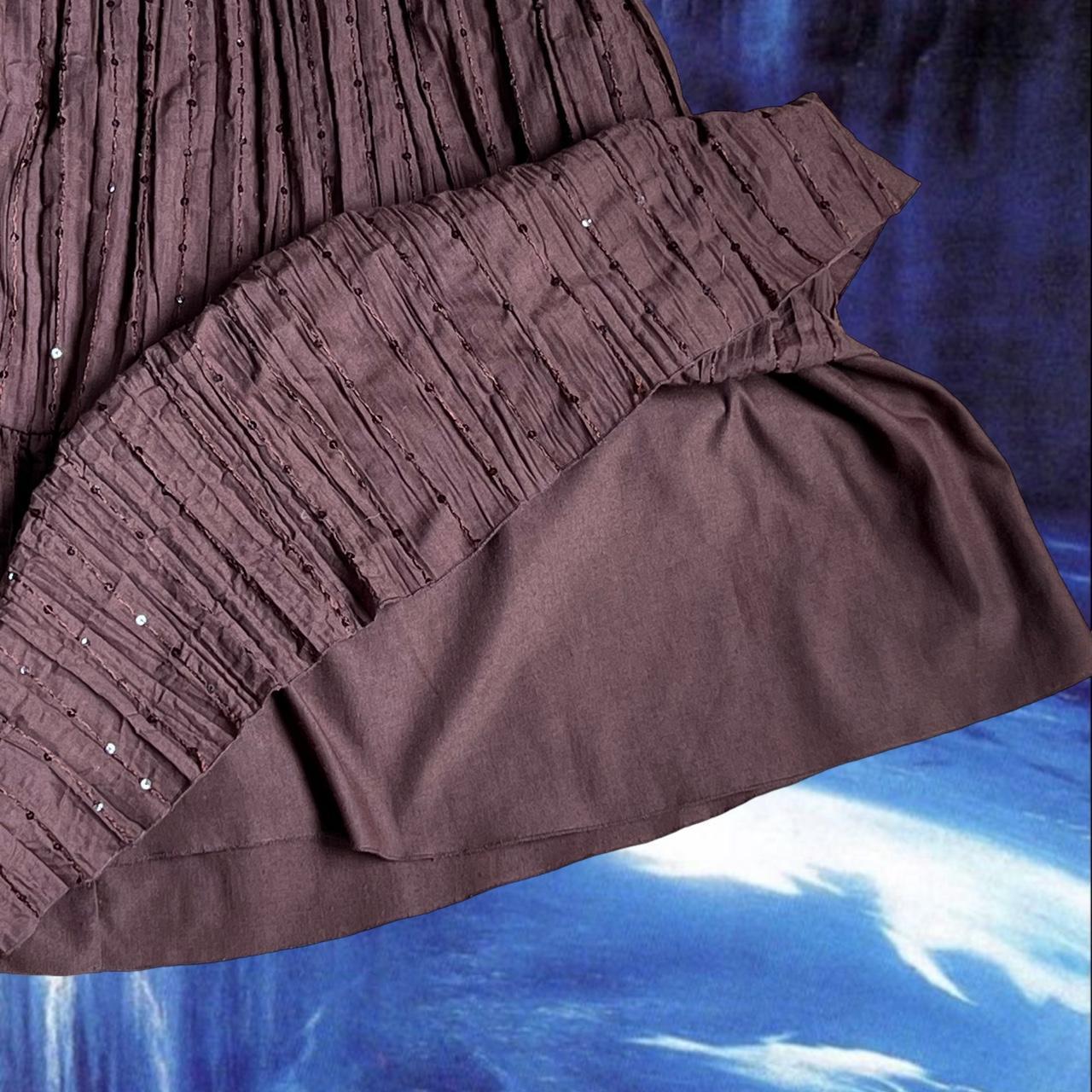 Y2K grunge fairy cottagecore brown full skirt with... Depop