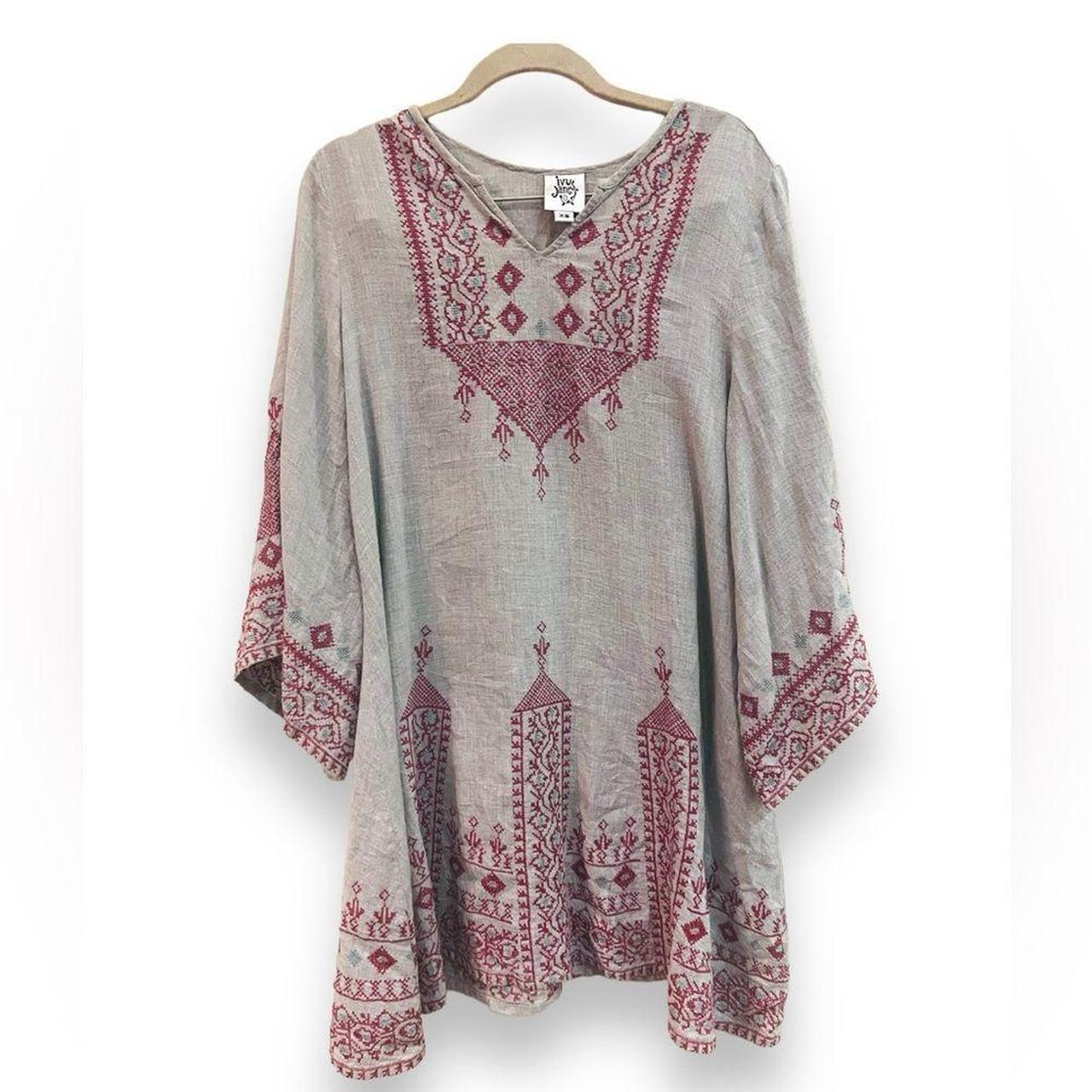 Ivy Jane Tunic Dress Beautifully embroidered flowy Depop