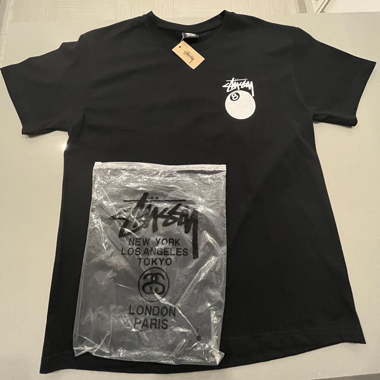 Men’s black 8 ball stussy tee. M Brand new with... - Depop