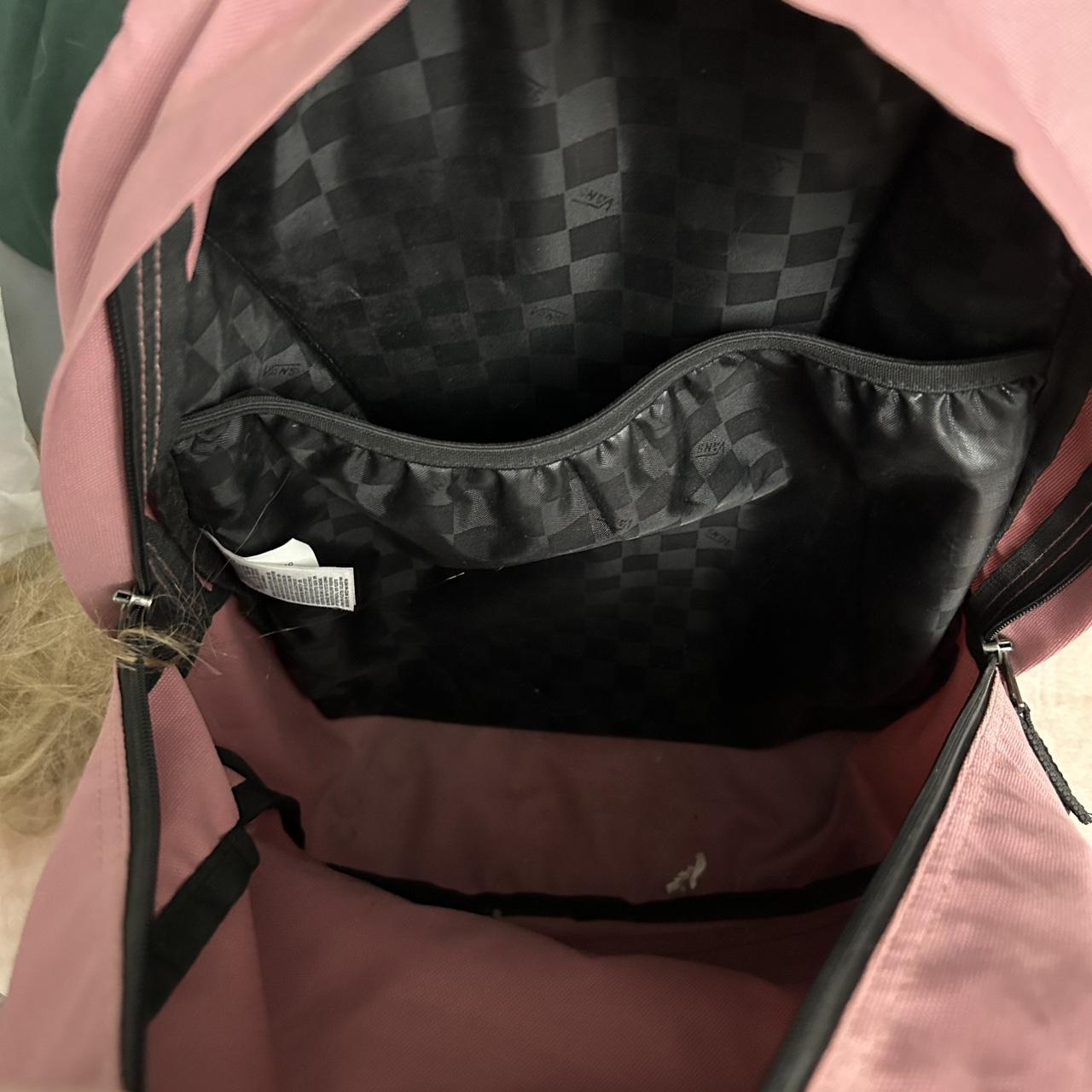 Pink Vans Backpack Staining on the front pouch and... - Depop