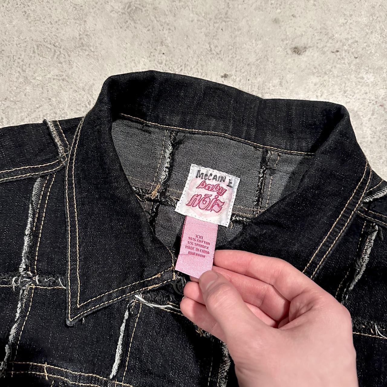 Women's Jacket - Black - S – patchwork denim jack… - image 3