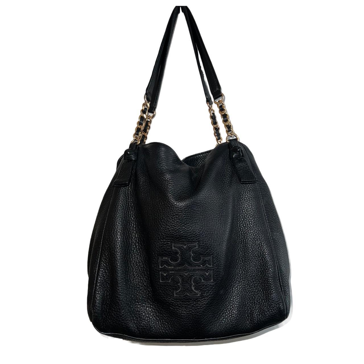 Tory Burch Women's Black and Gold Bag | Depop