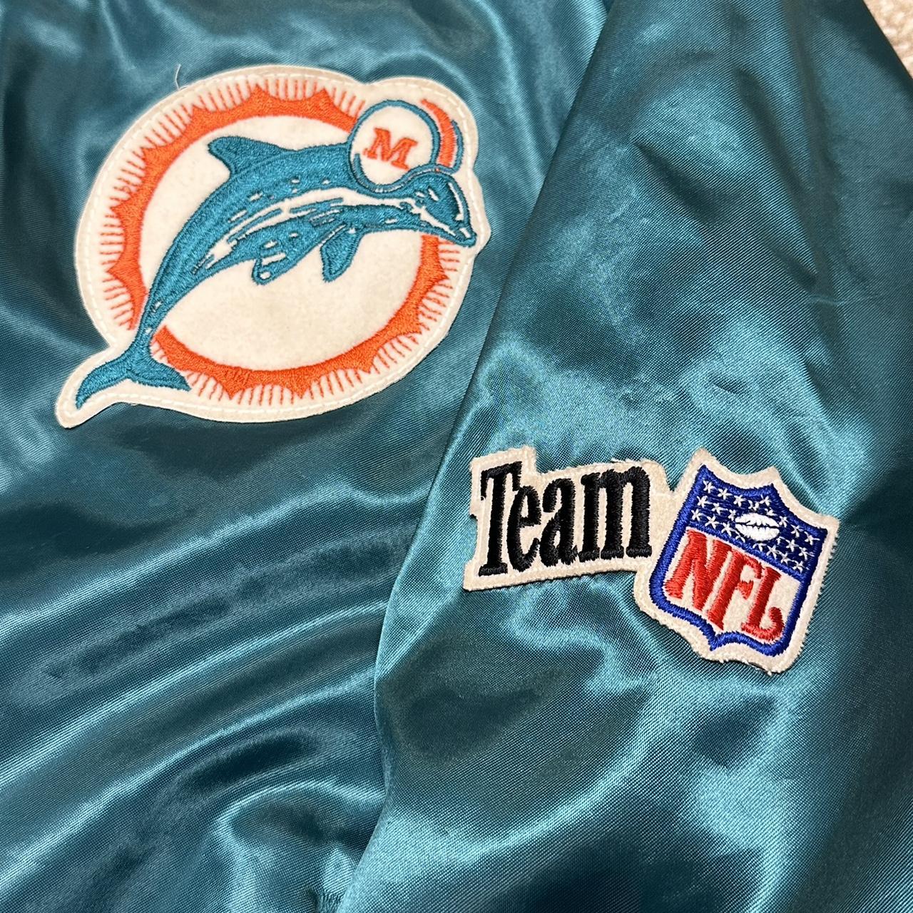 vintage chalk line miami dolphins varsity jacket. - Depop