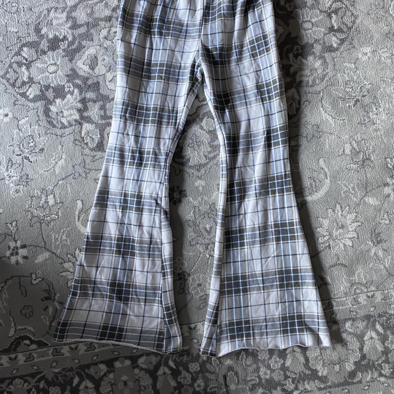 Flannel flared pants Depop
