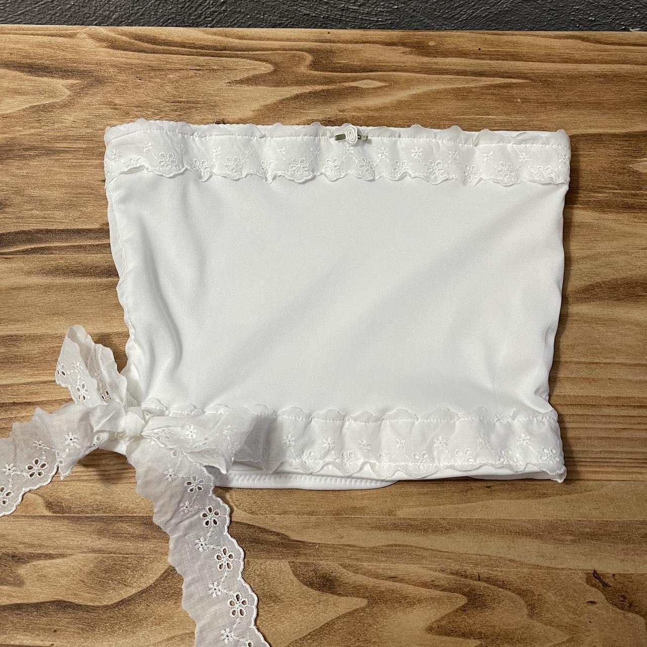 Coquette Side Bow Tube Top 🤍🎀 Finished off with a... - Depop