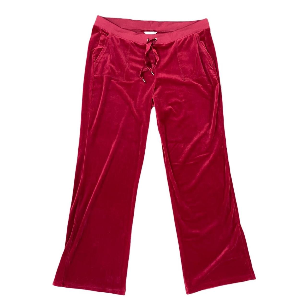 red velvet flare pants vintage BODY by victoria - Depop