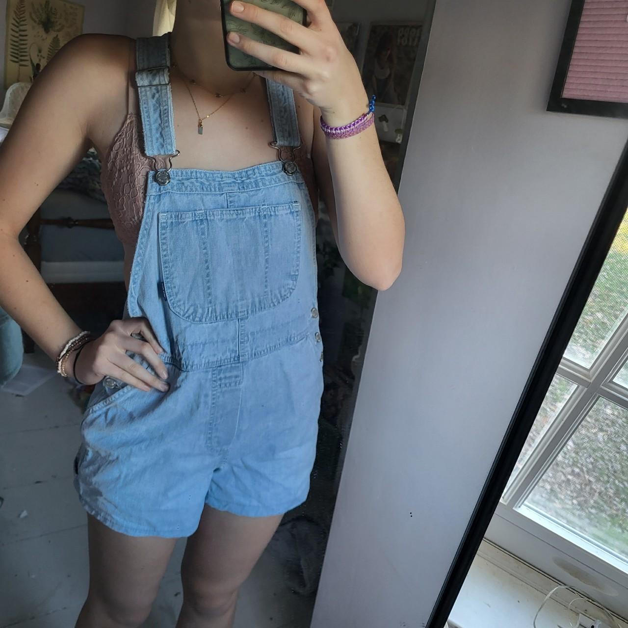 Old Navy Vintage Denim Overalls Size Small With... - Depop