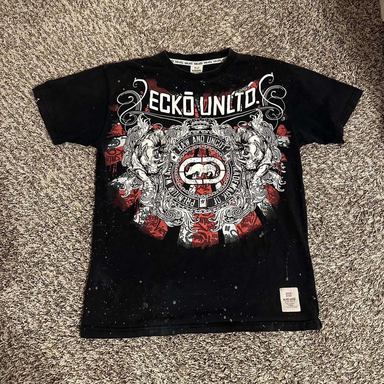 Ecko Unltd Mens Black And Red T Shirt Depop 4755