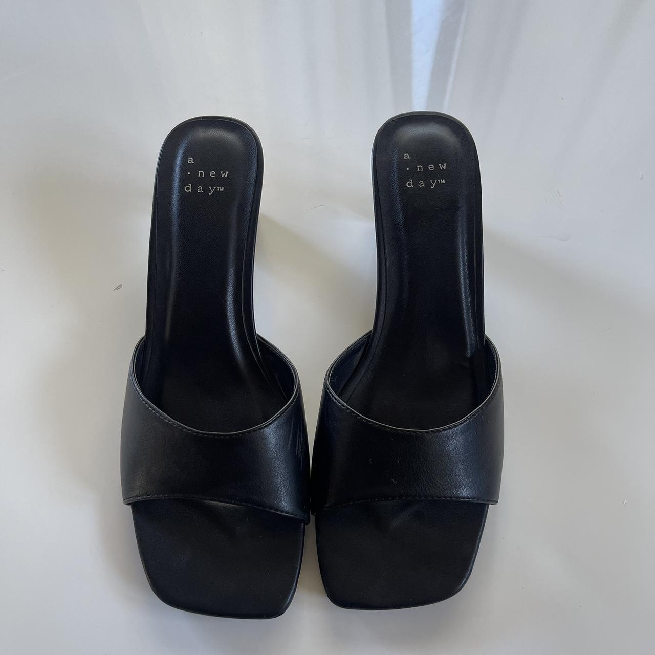 A new day black mules. Super comfortable, size 7.5!... - Depop