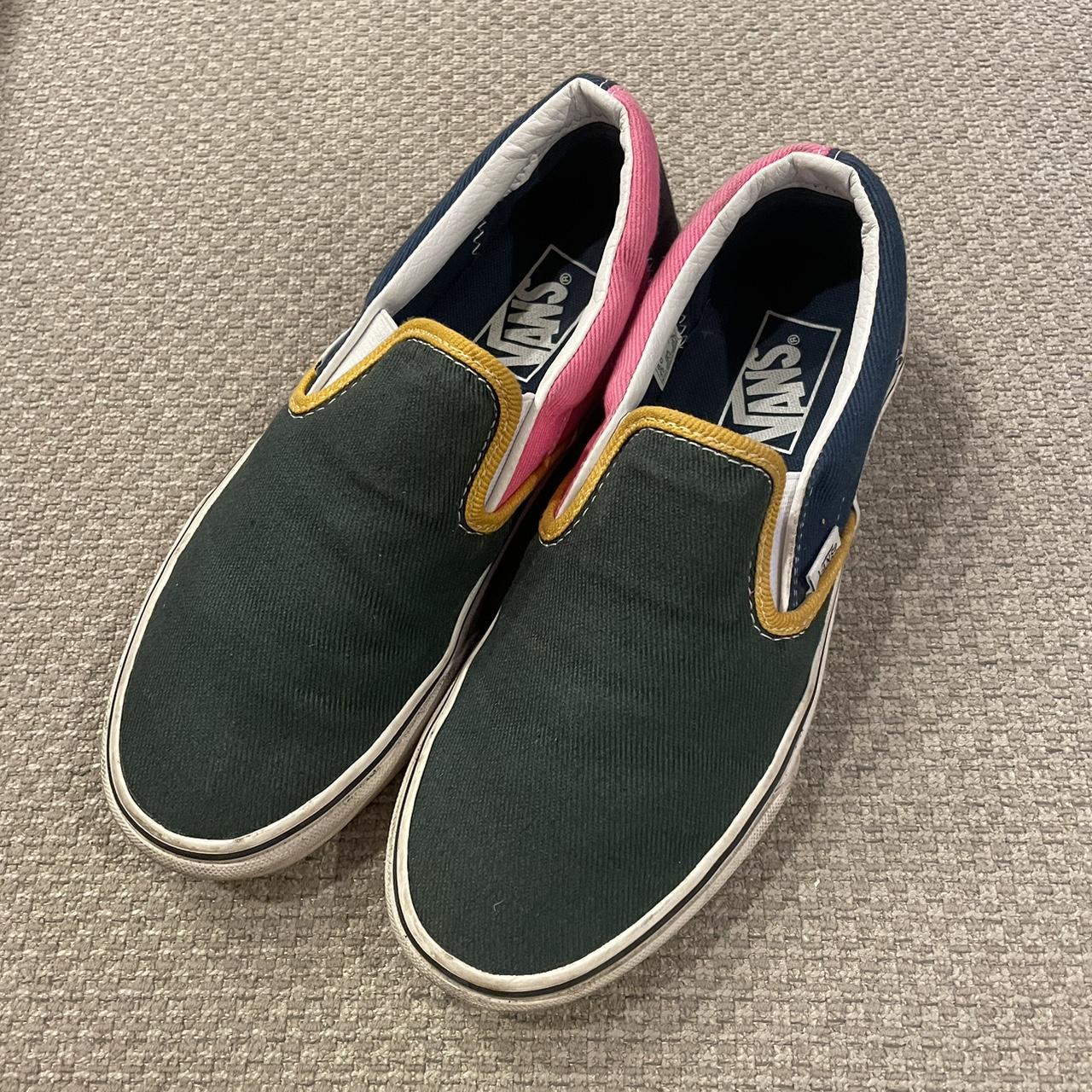 Color block shop vans slip ons