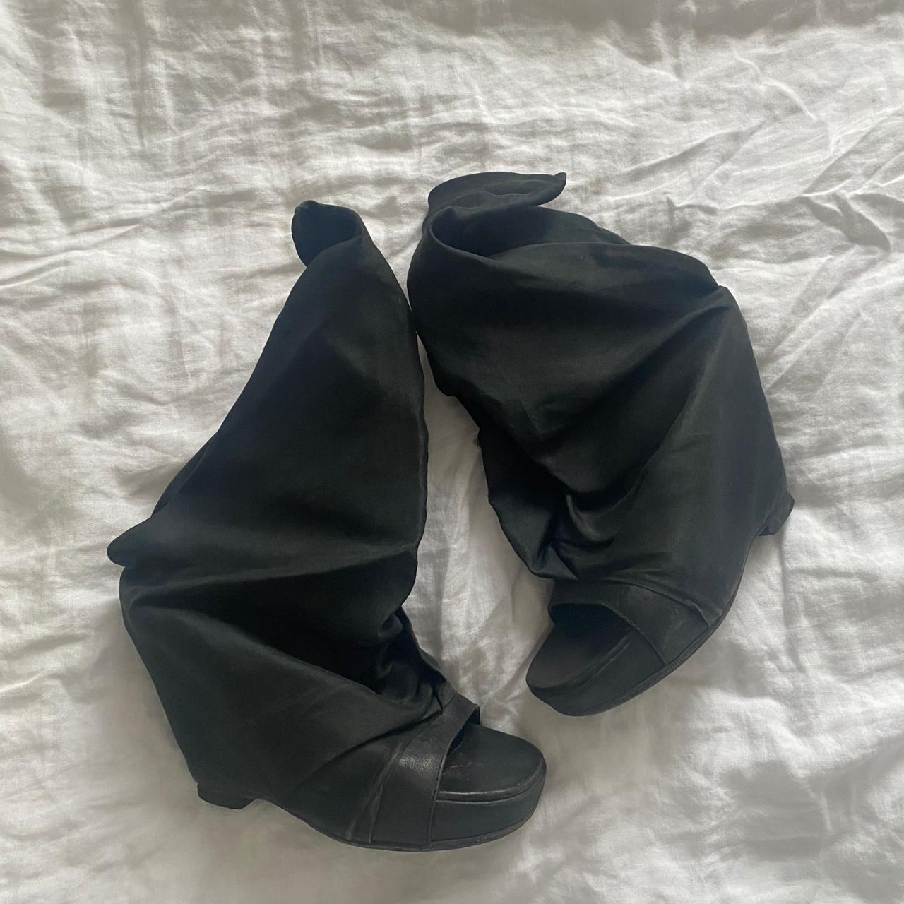 RICK OWENS SILK MIKADO WEDGES SS10 Wedge heel | Depop