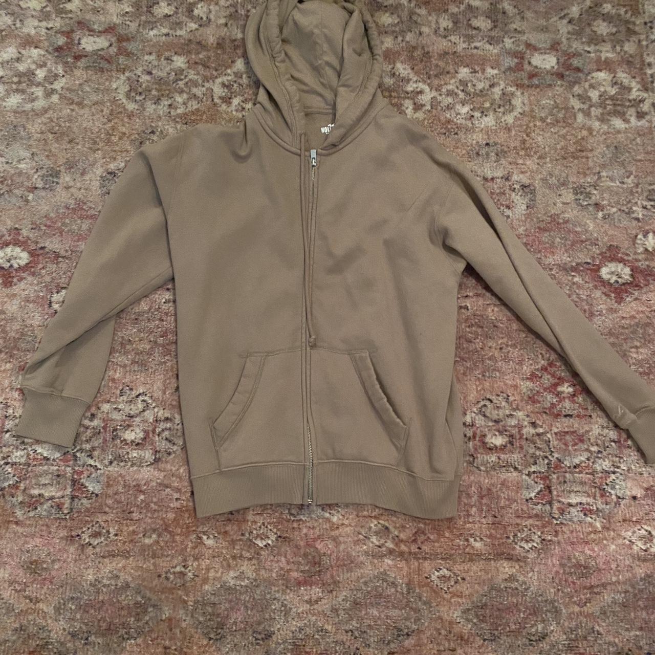 Hollister brown zip up - Depop