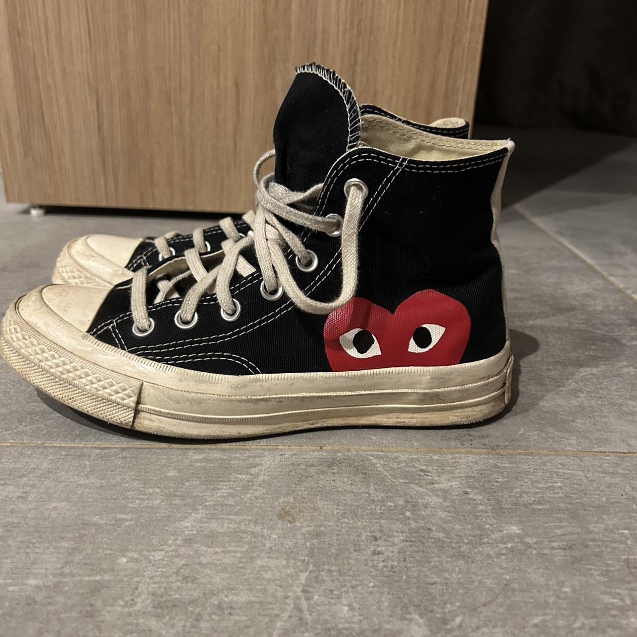 comme des garçons converse worn a lot but still in... - Depop