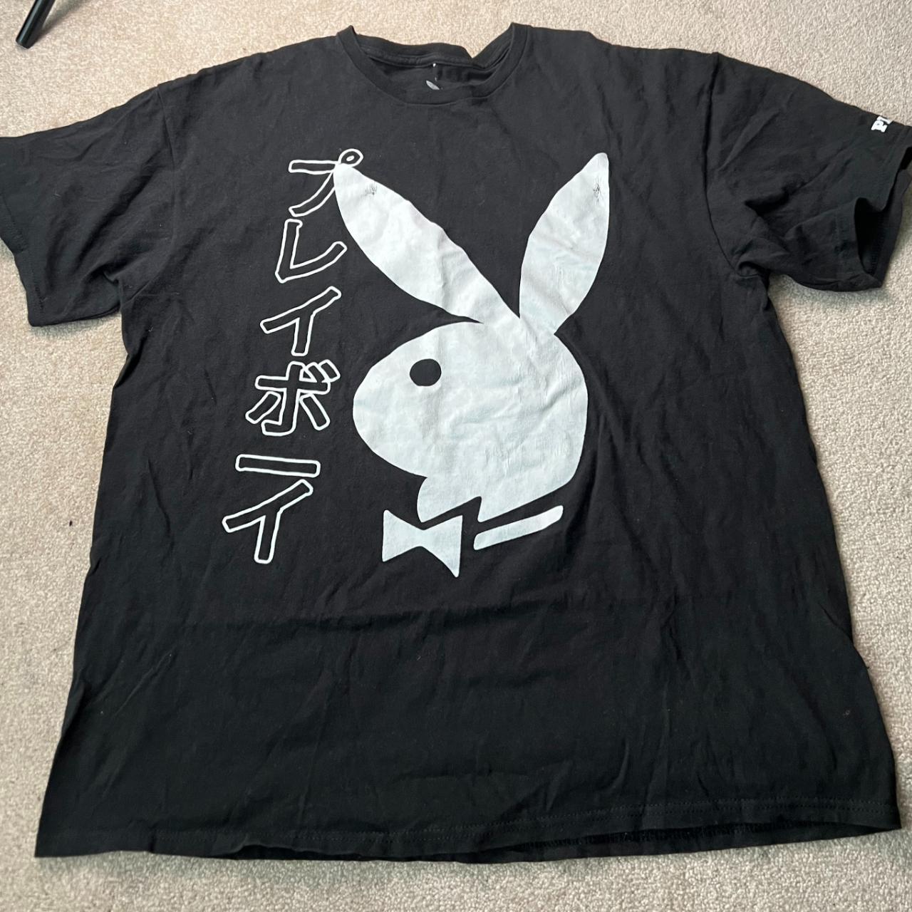 ☠︎︎ PLAYBOY black short sleeve oversized t-shirt | Depop