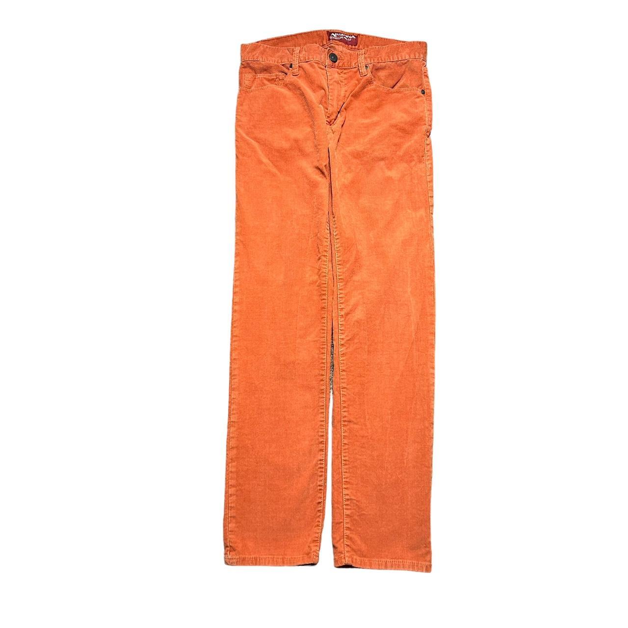 Corduroy jeans. Orange cords. Slim fit. Tag... - Depop