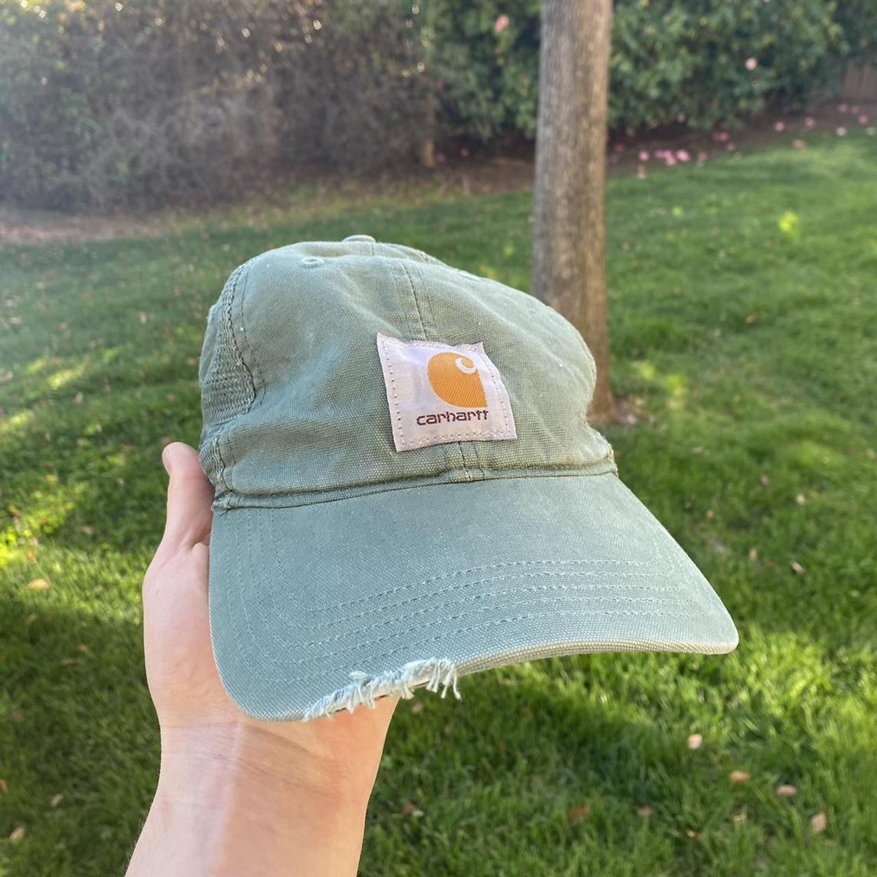 Carhartt Men's Green Hat Depop