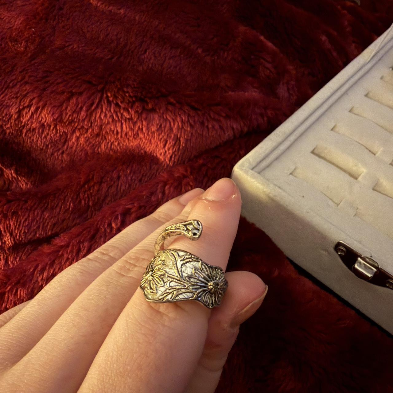 Women's Ring - Silver – Spoon ring Adjustable - image 1