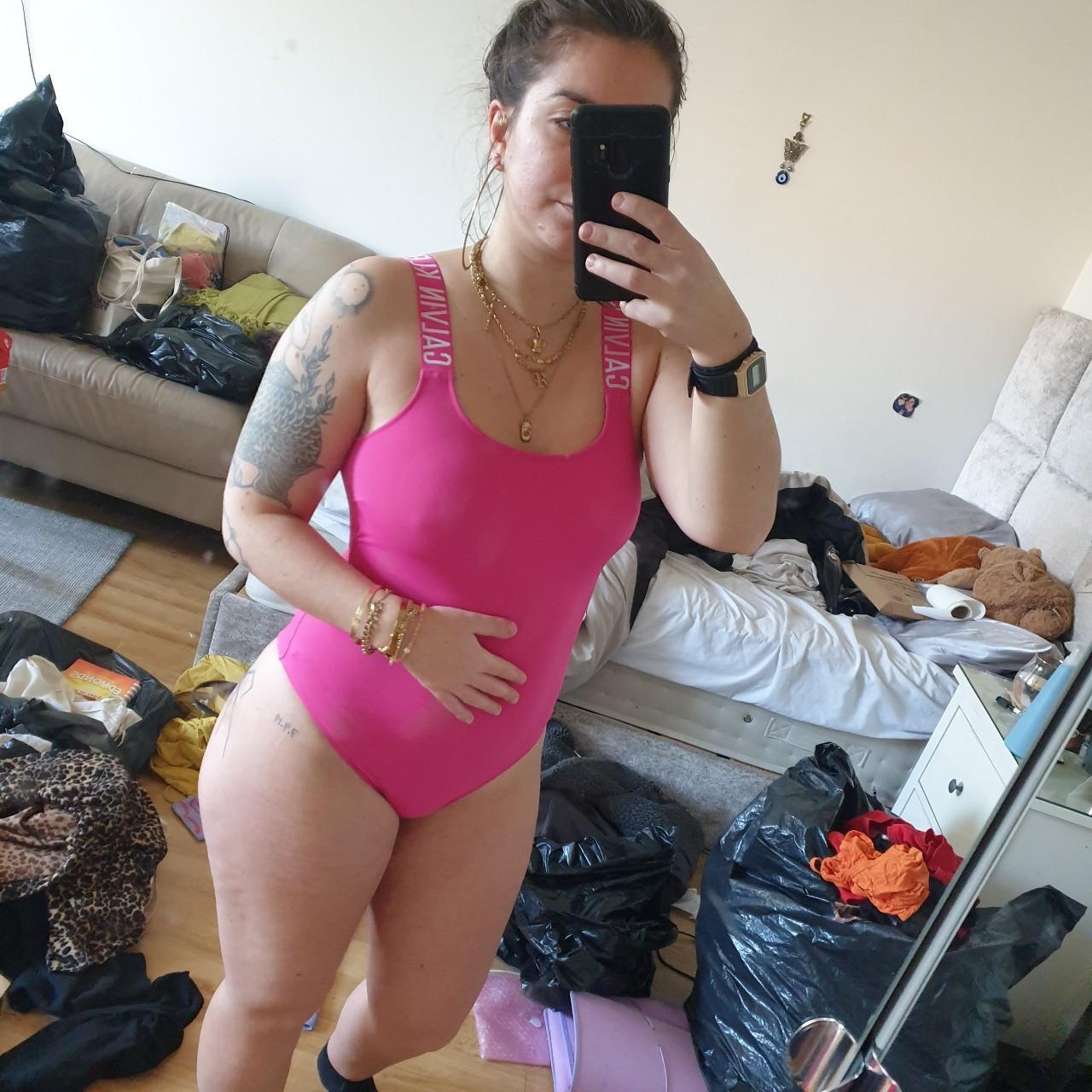 calvin klein pink bathing suit