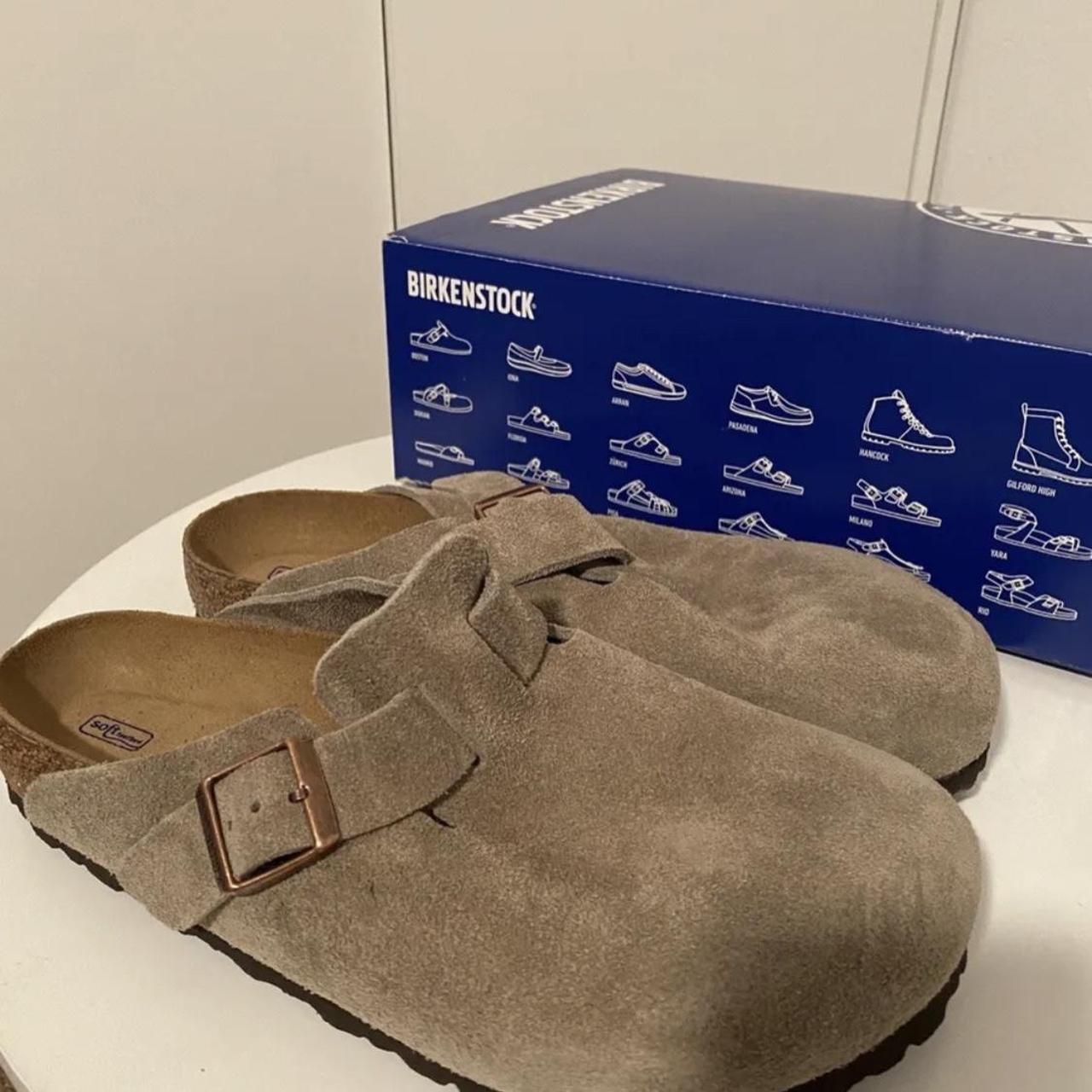 metallic taupe birkenstocks