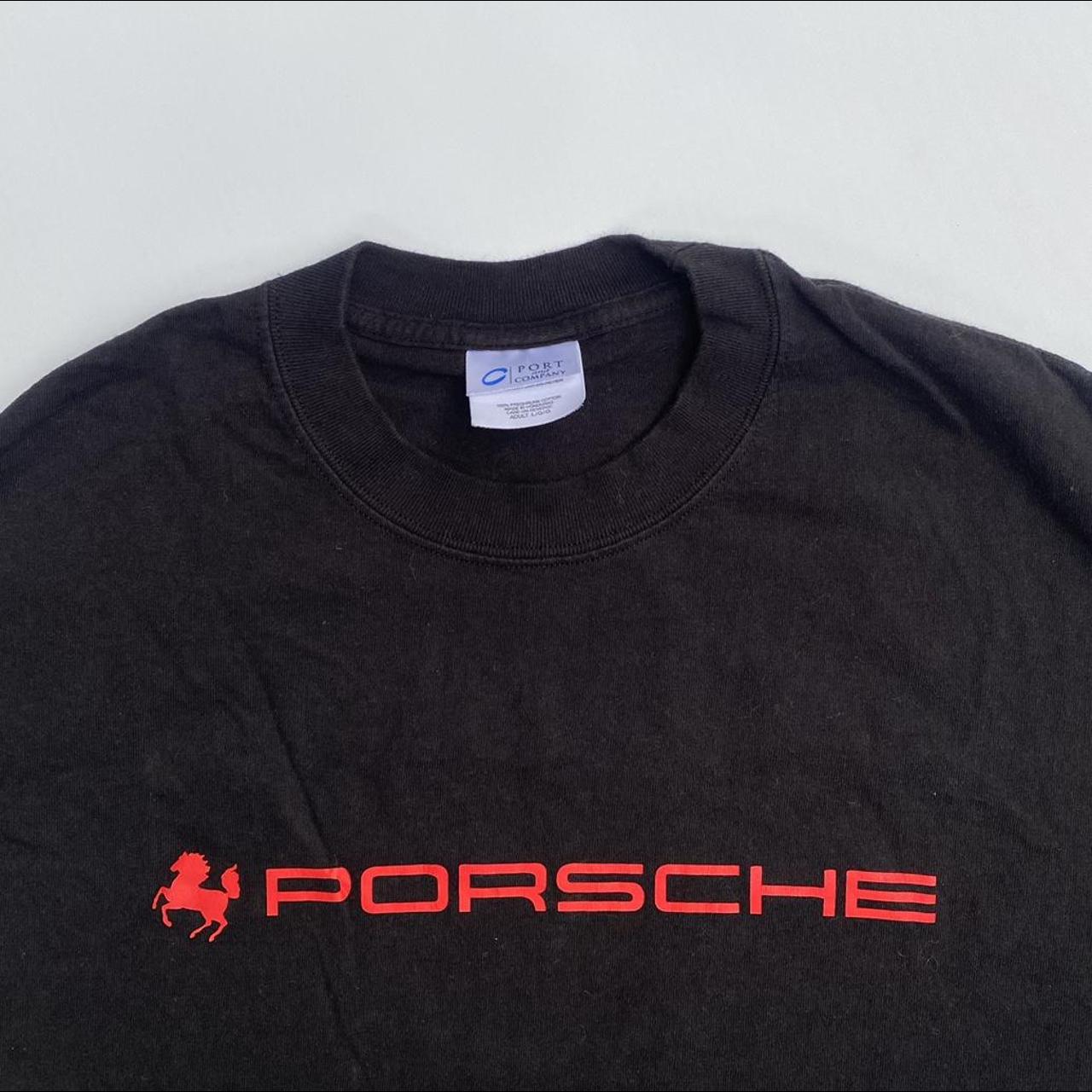 Porsche Design Men's Black and Red T-shirt | Depop