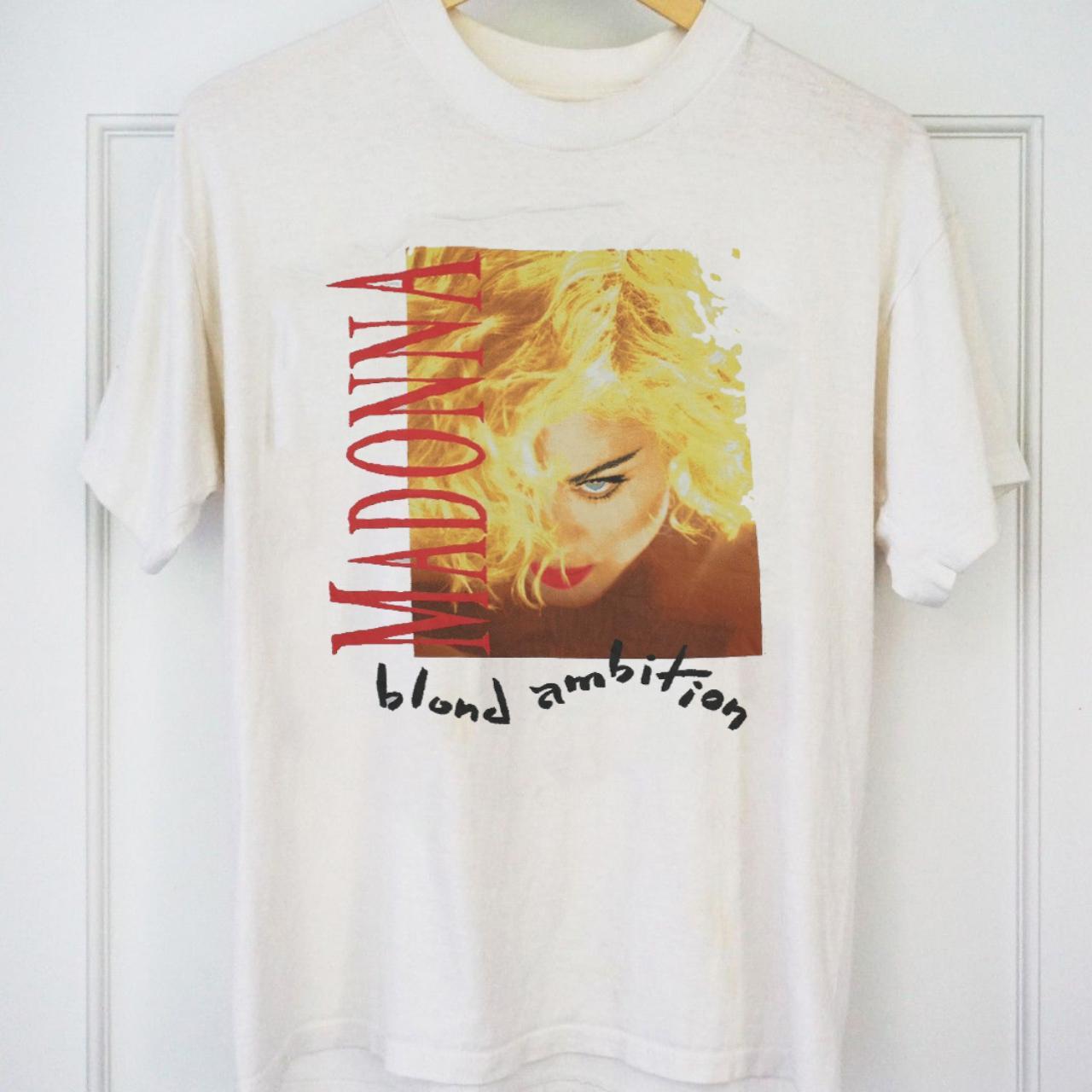 Vintage 1990 Madonna Blonde Ambition Concert Shirt... - Depop