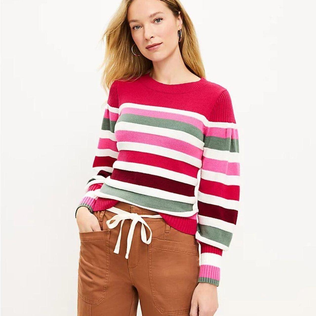 Loft stitched sleeve sweater best sale