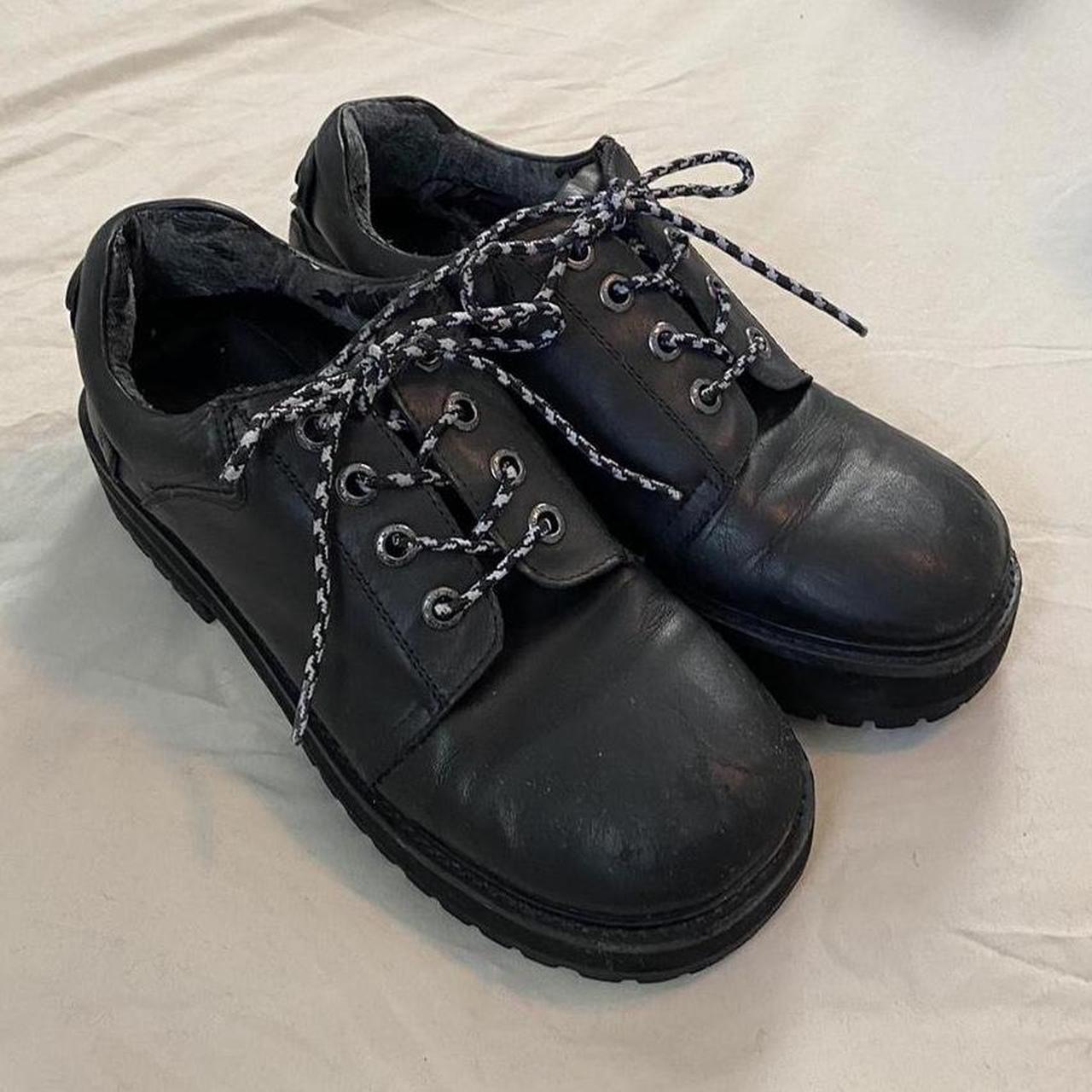 Unif Zoe platform oxfords Square toe, military/work... Depop