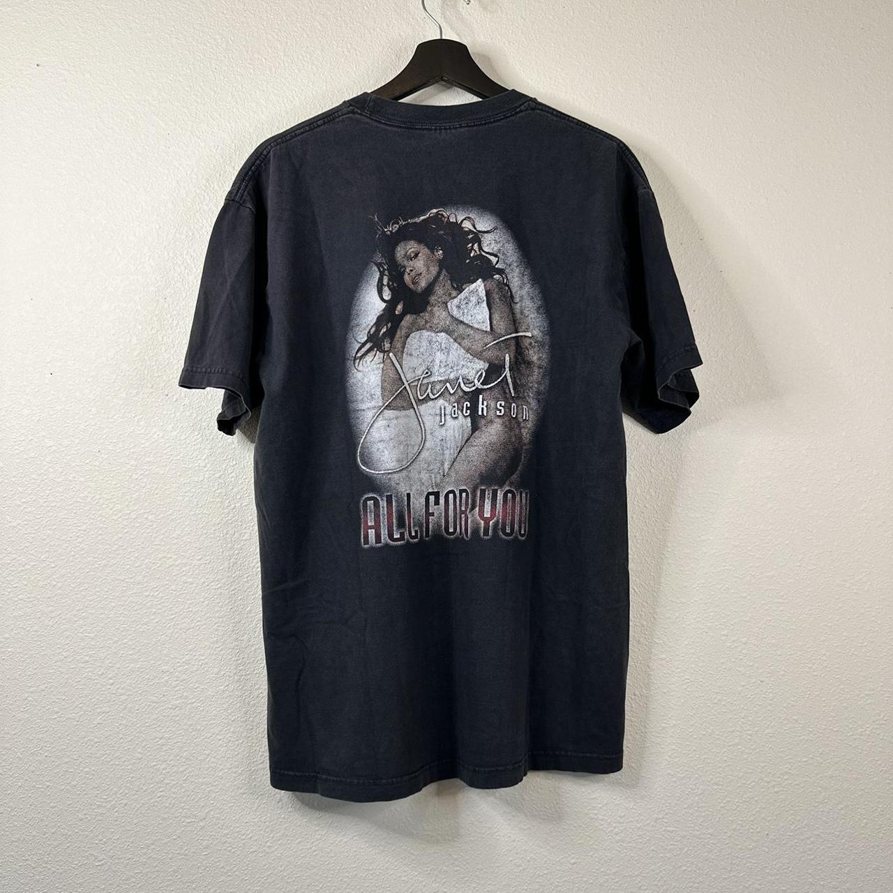 VINTAGE 2001 JANET JACKSON SHIRT. SZ XL BLACK. ALL... - Depop