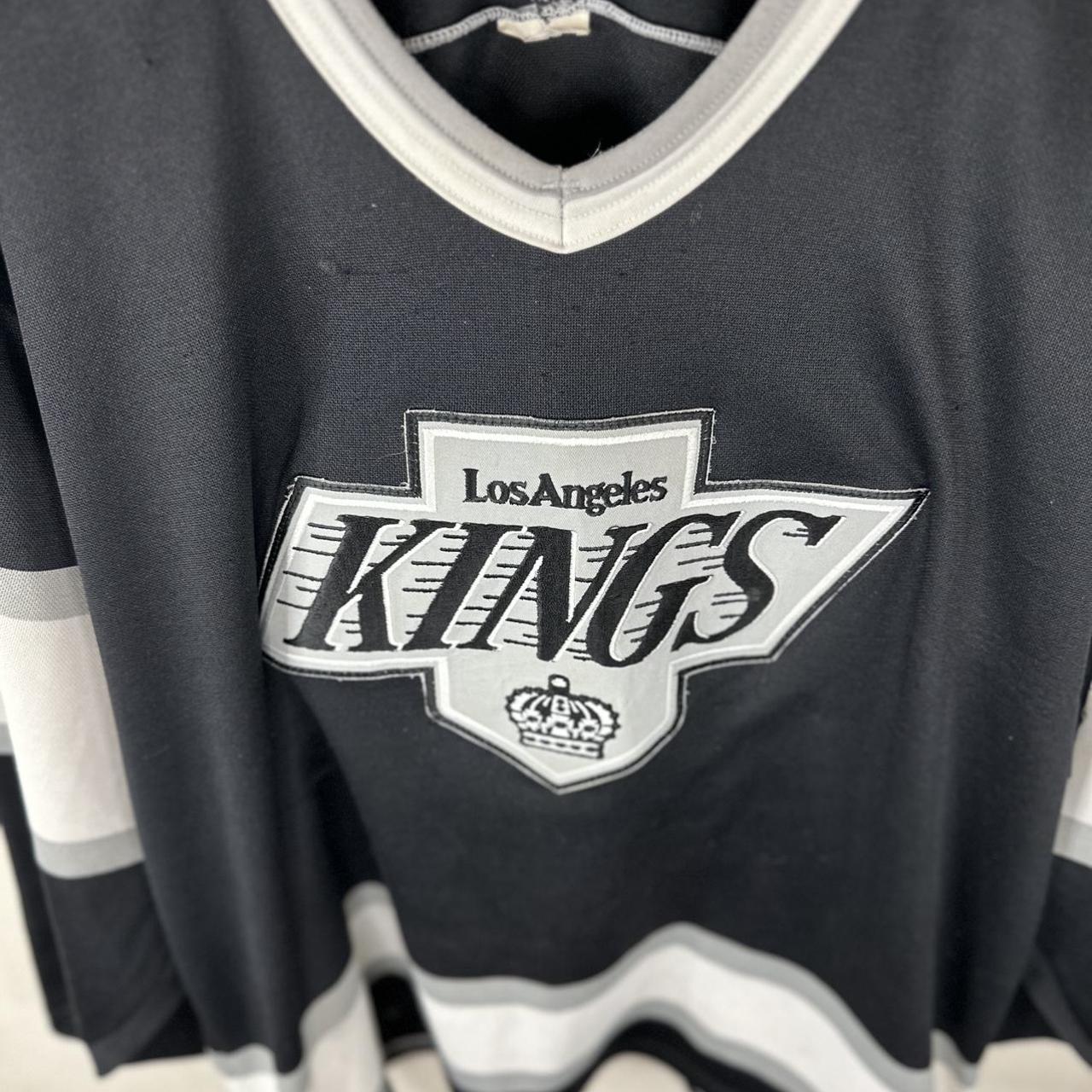 Purple and white 90s Los Angeles Kings NHL size XL - Depop