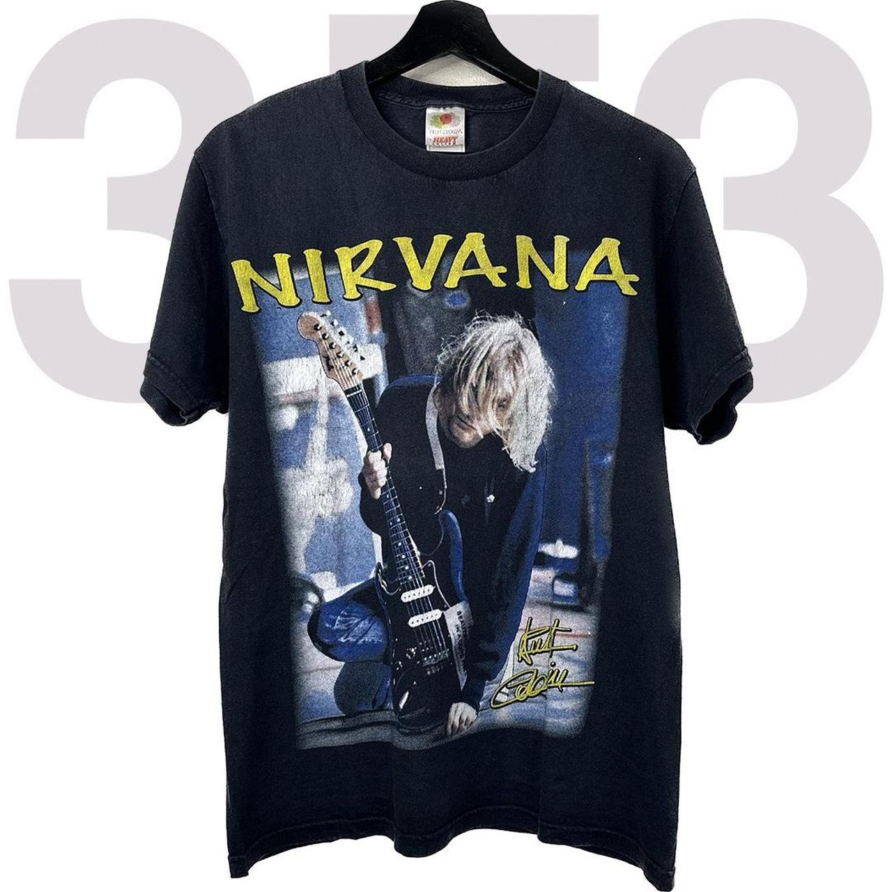 Vintage NIRVANA Kurt Cobain Shirt. Sz M Black....