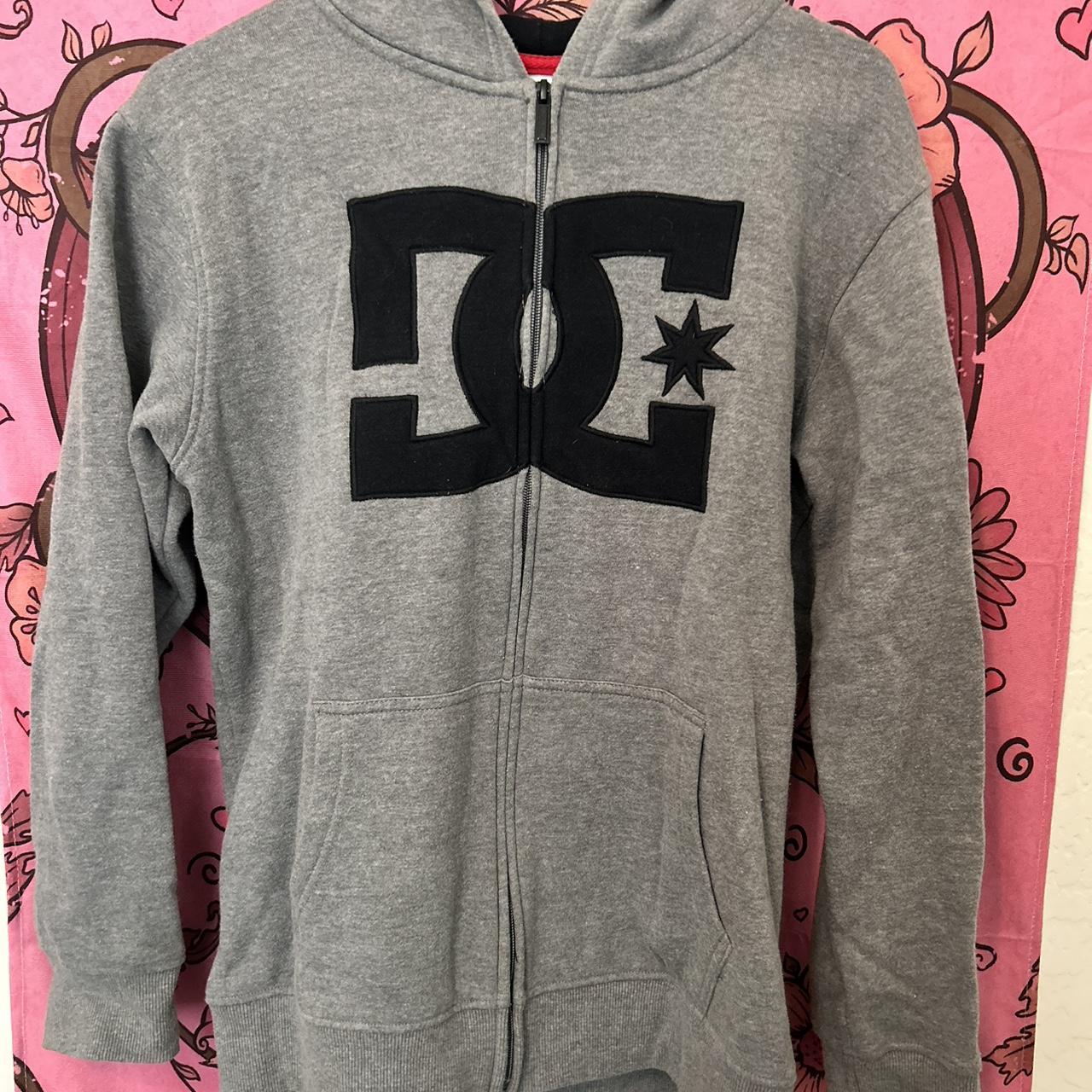 dc gray zip up hoodie Depop
