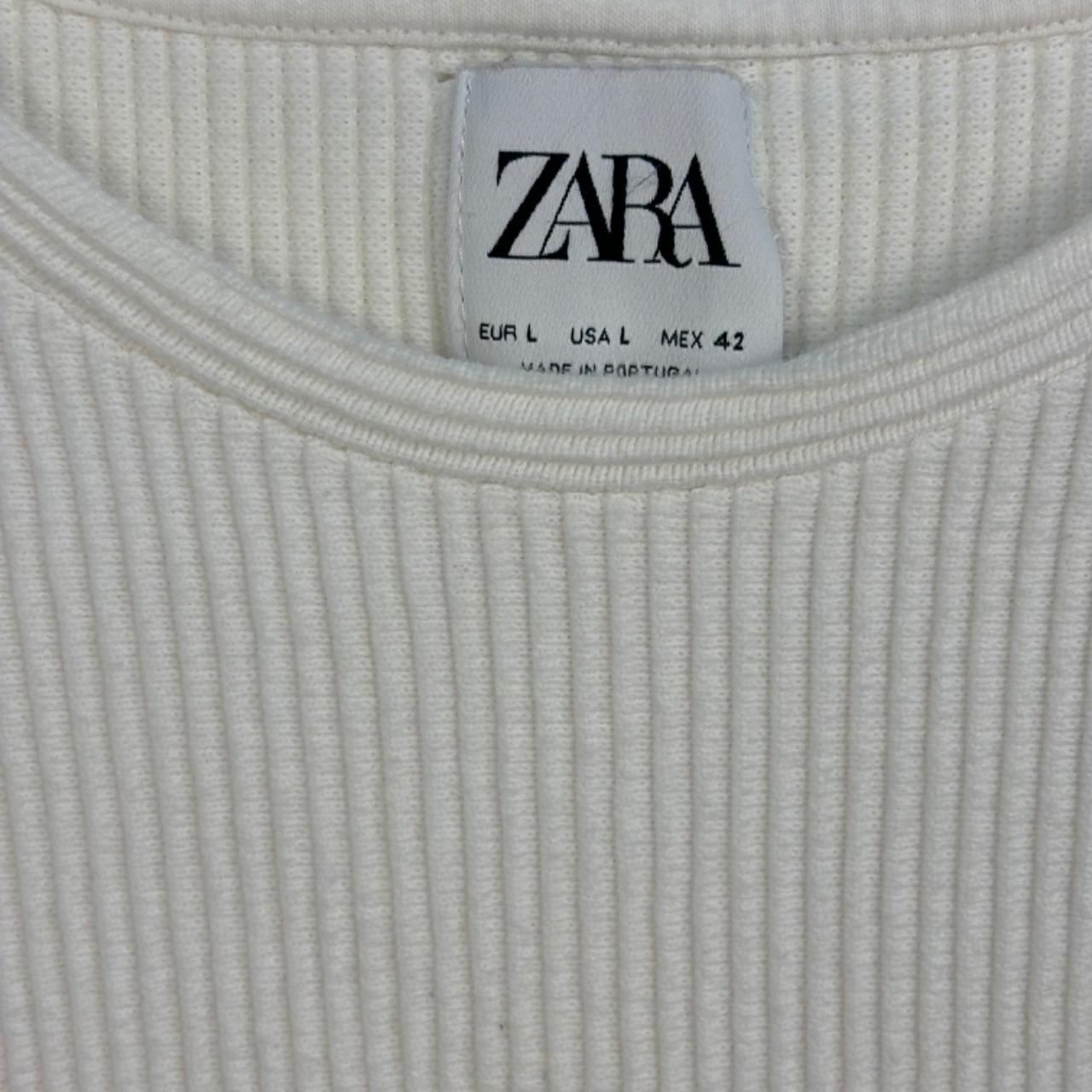 Zara / White Ribbed / Mens Shirt zarastyle... Depop