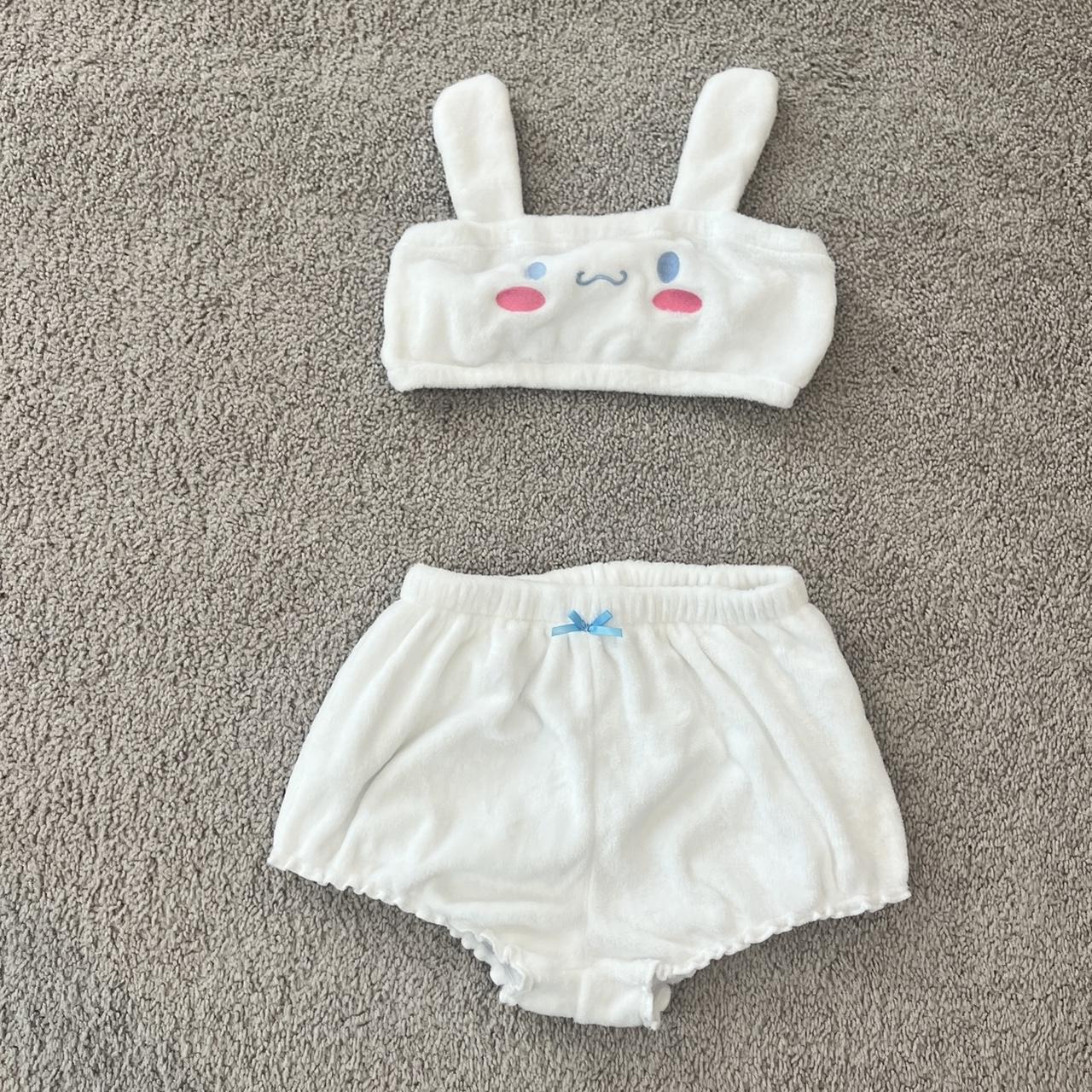 Sanrio cinnamoroll pj tube top and shorts set! Never... - Depop