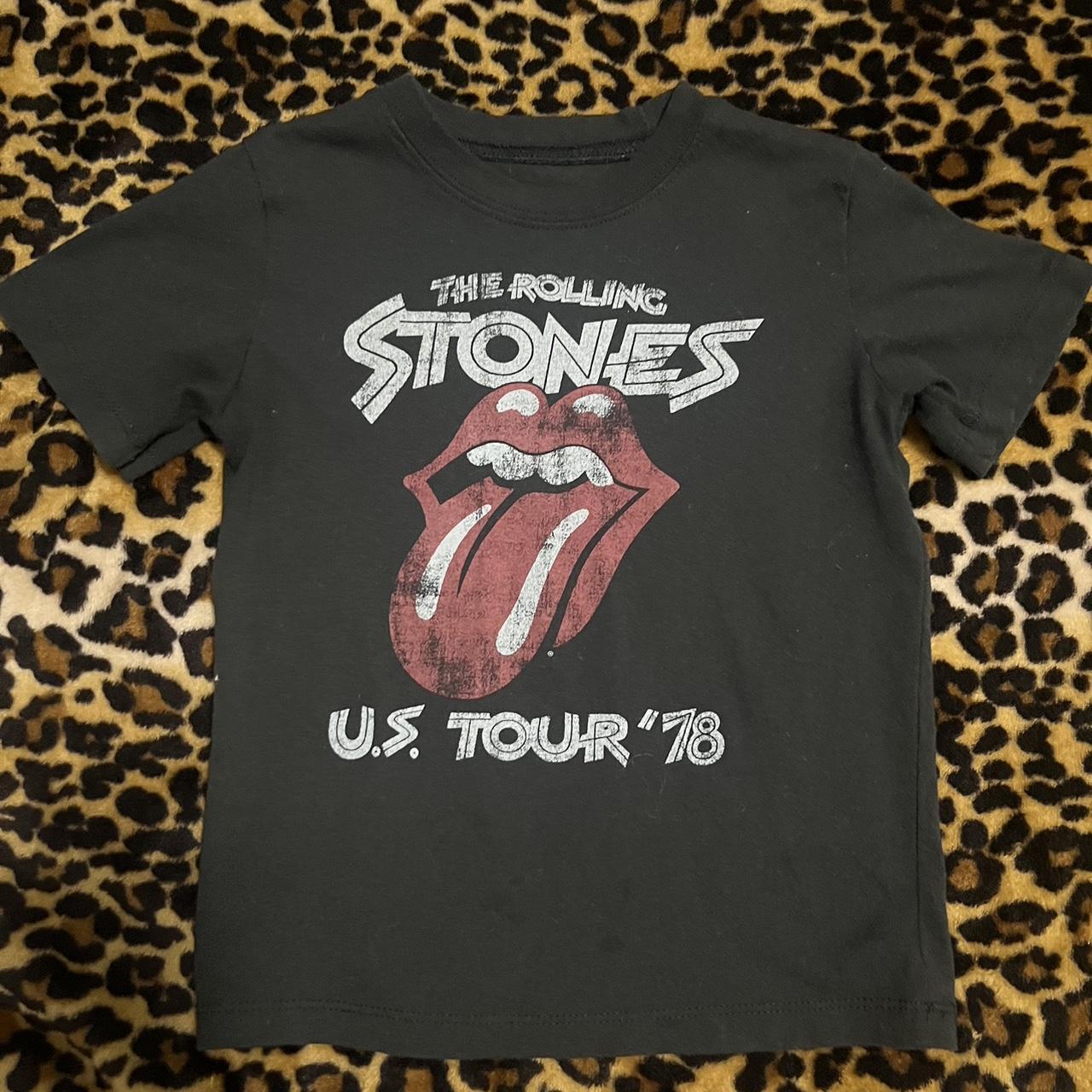 the rolling stones baby tee fits size small and x... - Depop