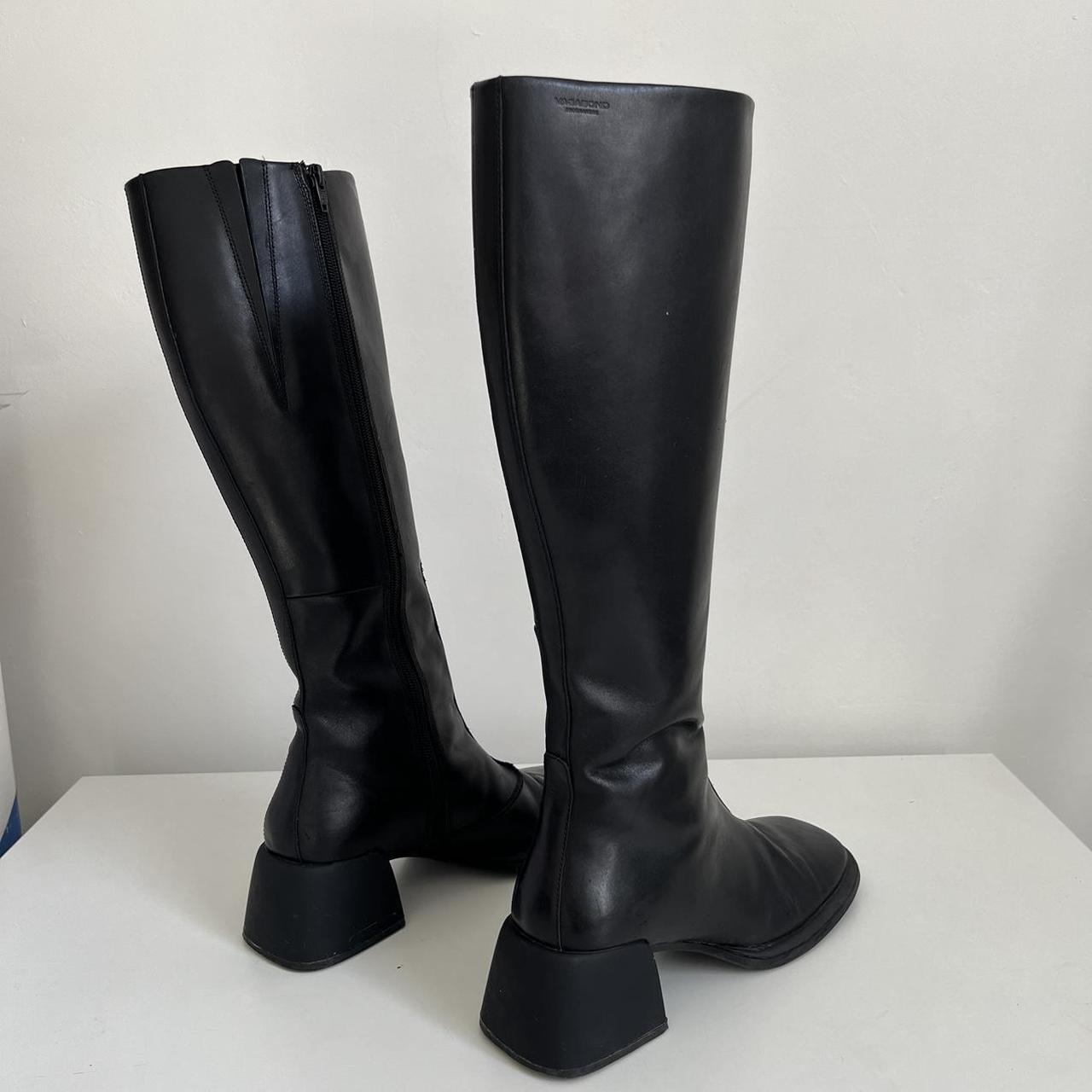 Amazing Vagabond black leather boots in size EU38.... Depop