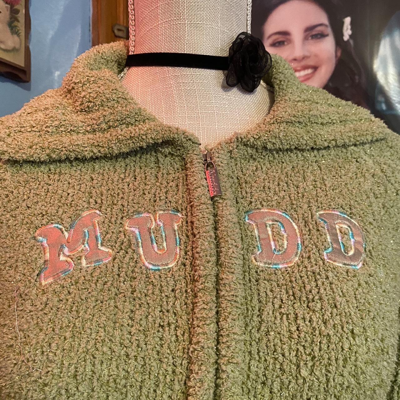 green MUDD sweater zip up size girls medium... - Depop