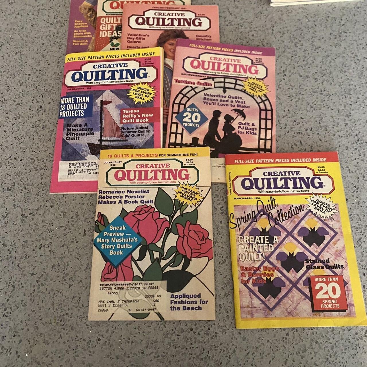Lot Of 10 Vintage Quilting Books Magazines Patterns... Depop