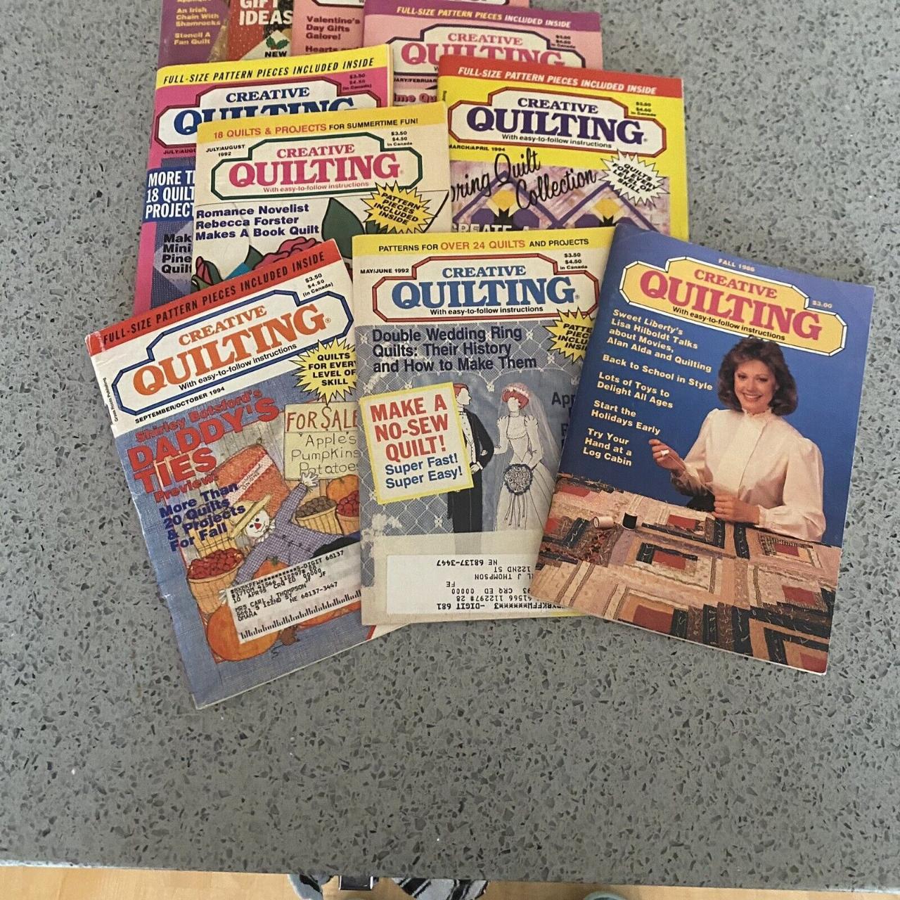 Lot Of 10 Vintage Quilting Books Magazines Patterns... Depop